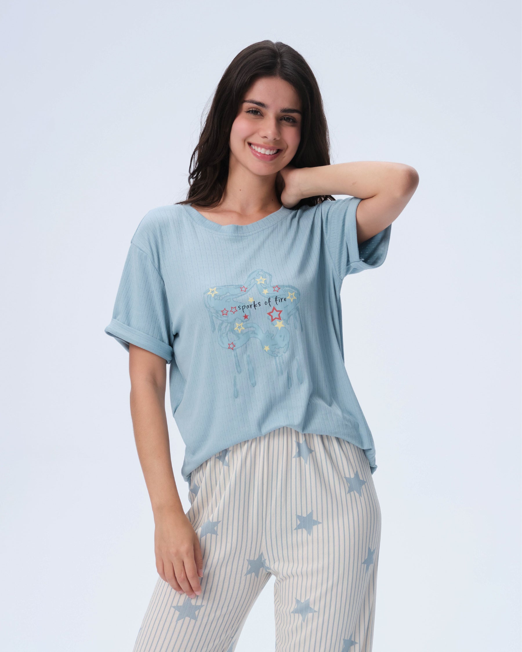 بيجامة نسائية - قطعتين (3XL-6XL)