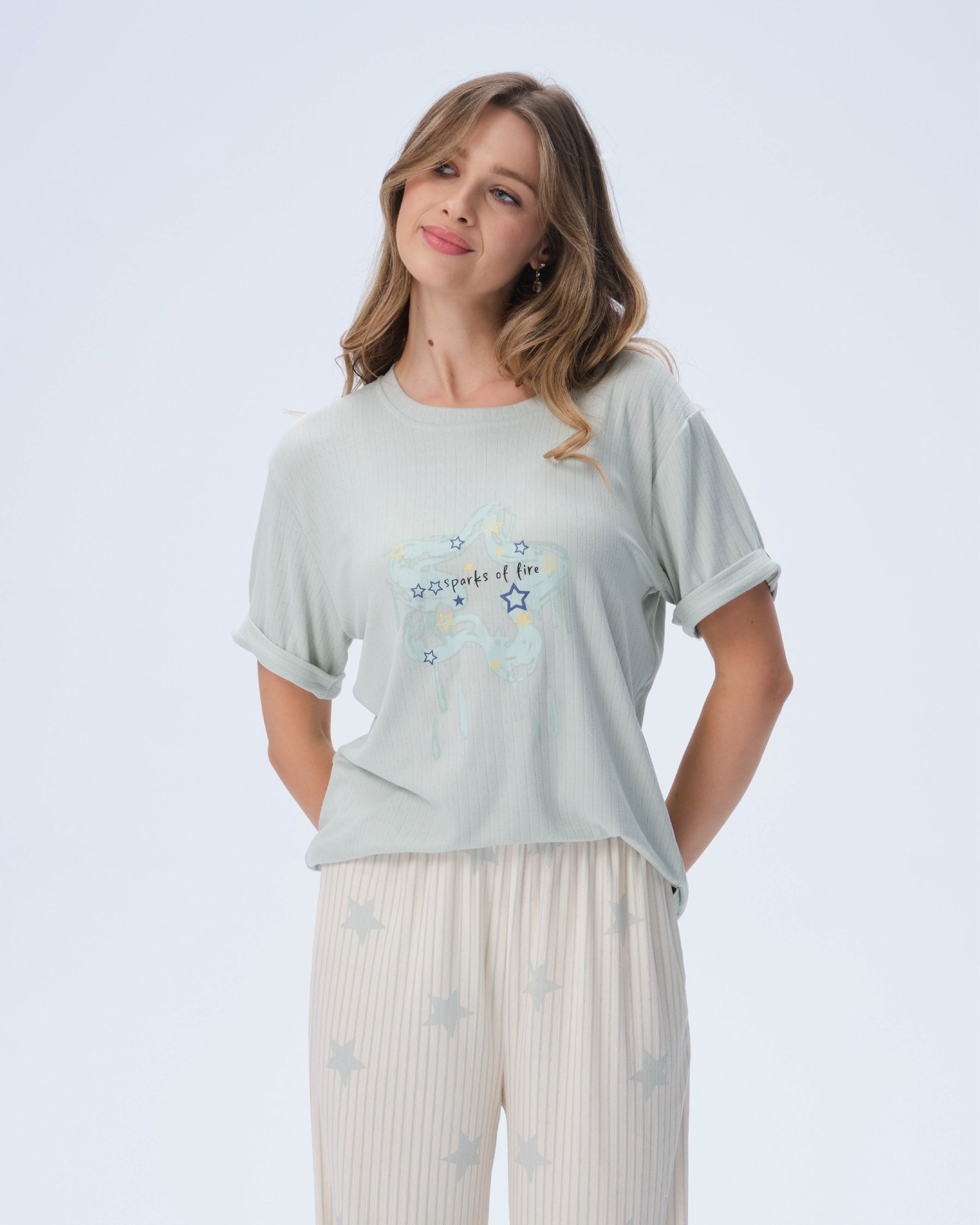 بيجامة نسائية - قطعتين (3XL-6XL)