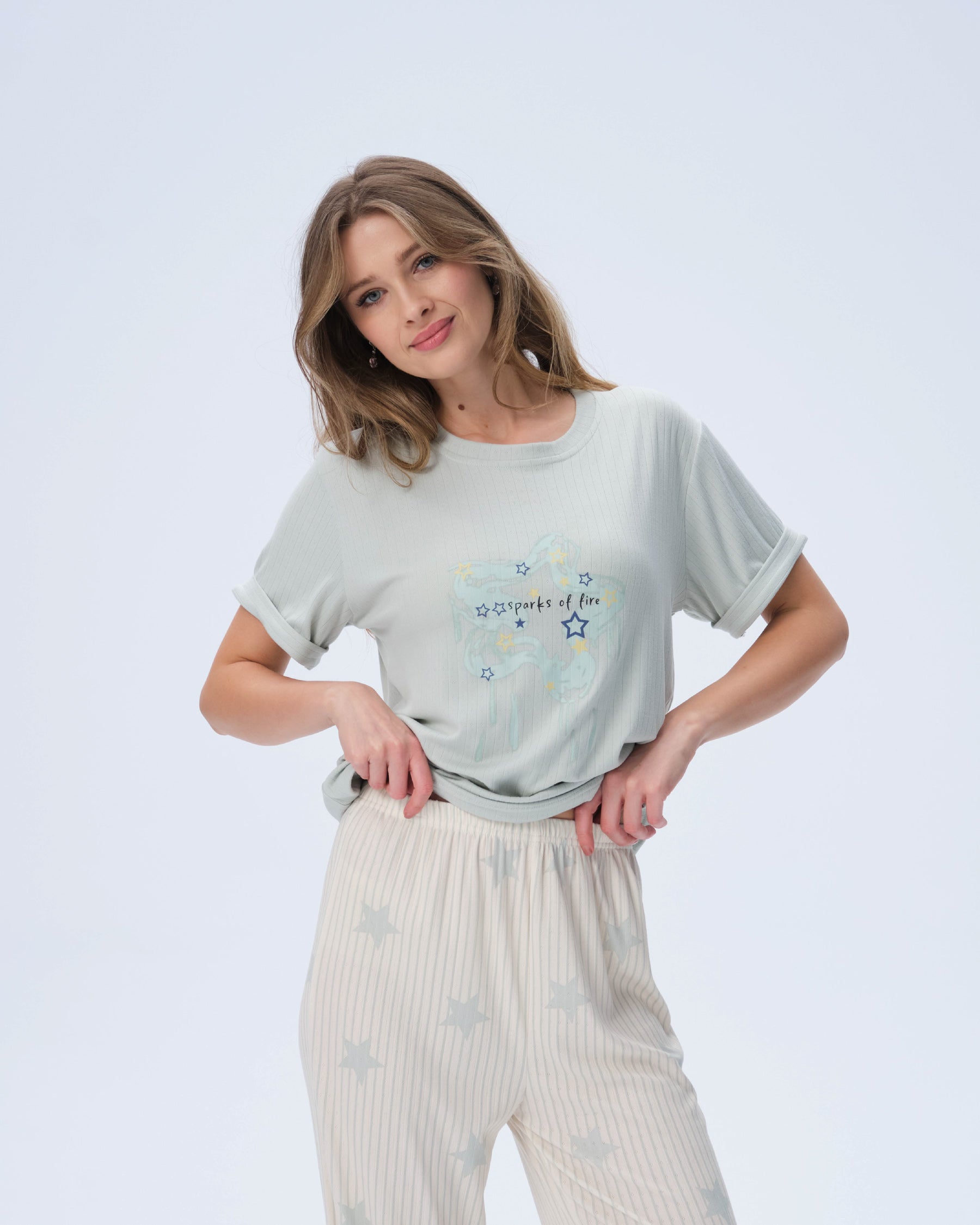 بيجامة نسائية - قطعتين (3XL-6XL)