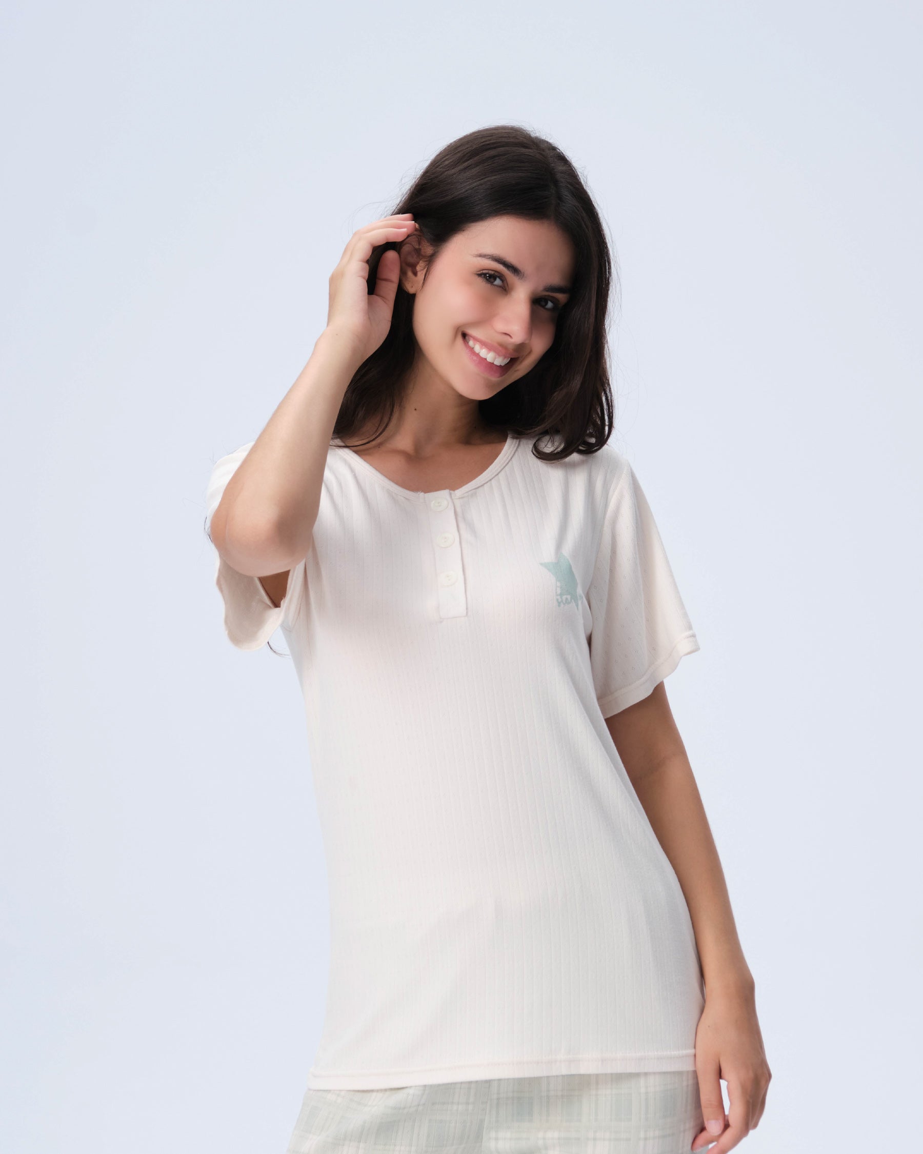 بيجامة نسائية - 3 قطع (M-2XL)