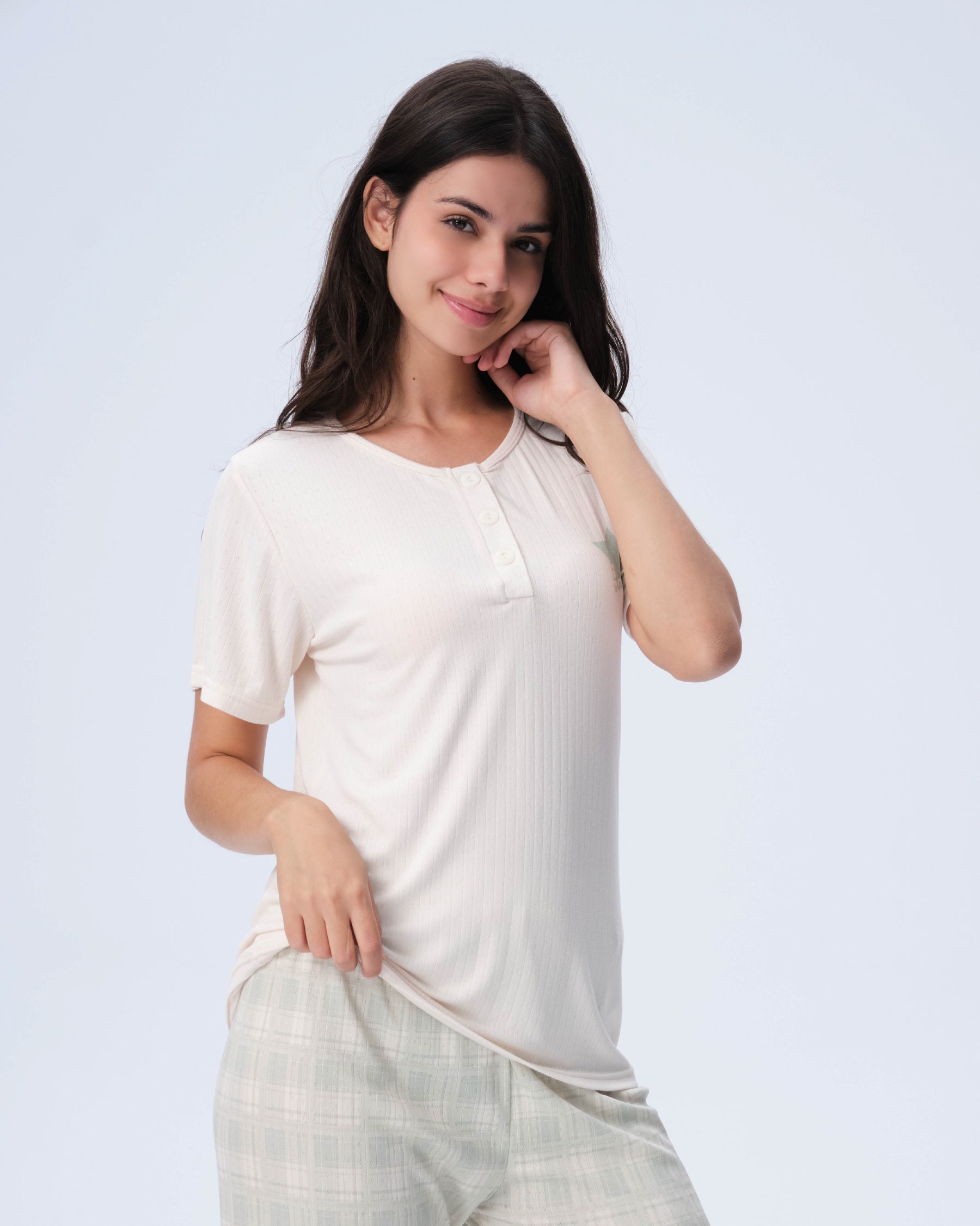 بيجامة نسائية - 3 قطع (M-2XL)
