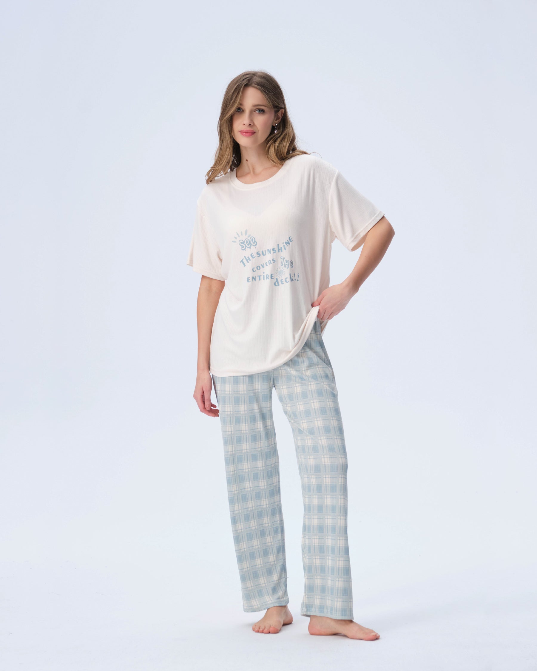 بيجامة نسائية - قطعتين (3XL-6XL)