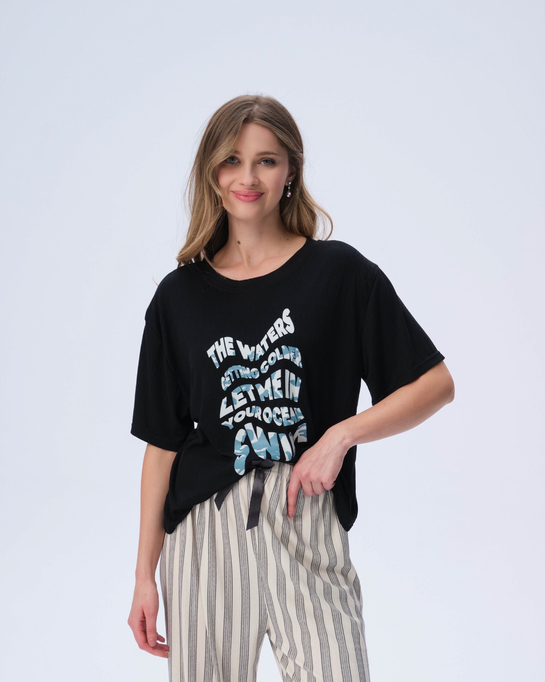 بيجامة نسائية - قطعتين (M-2XL)
