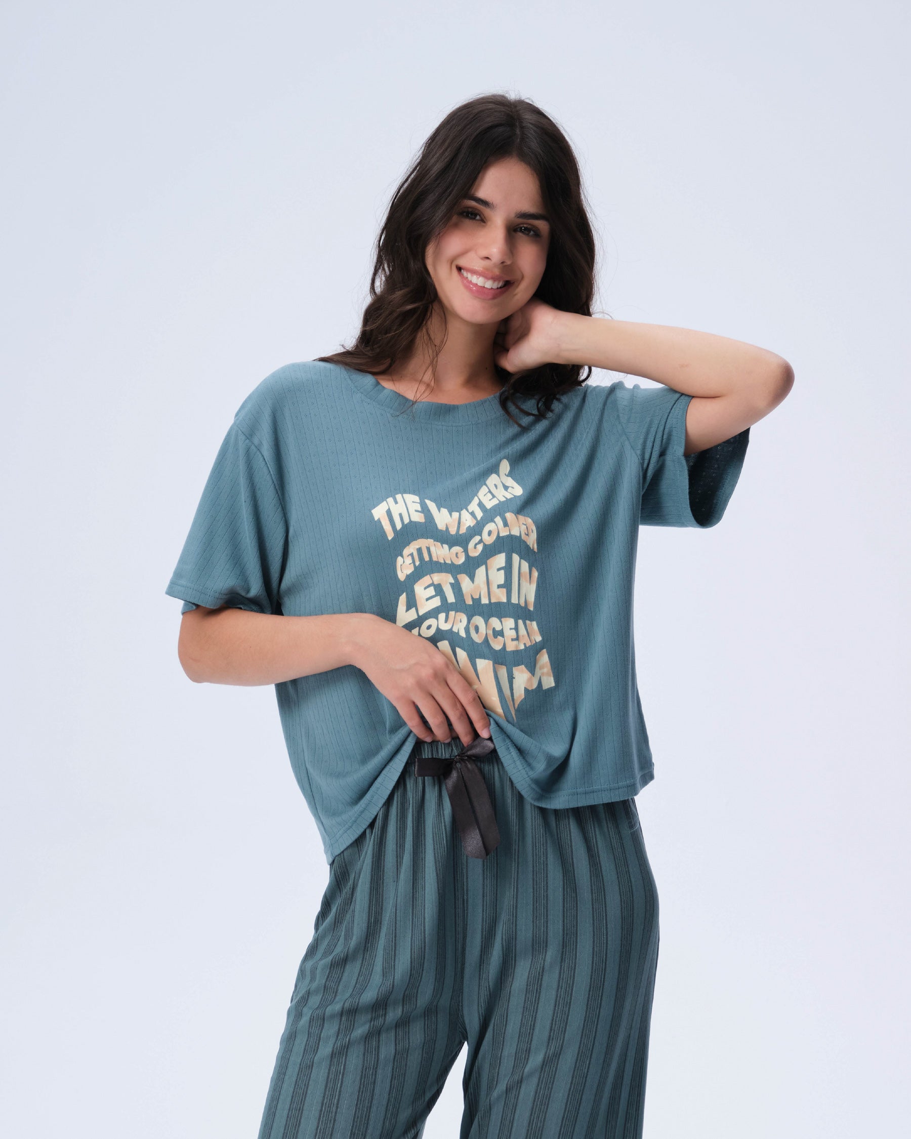 بيجامة نسائية - قطعتين (3XL-6XL)