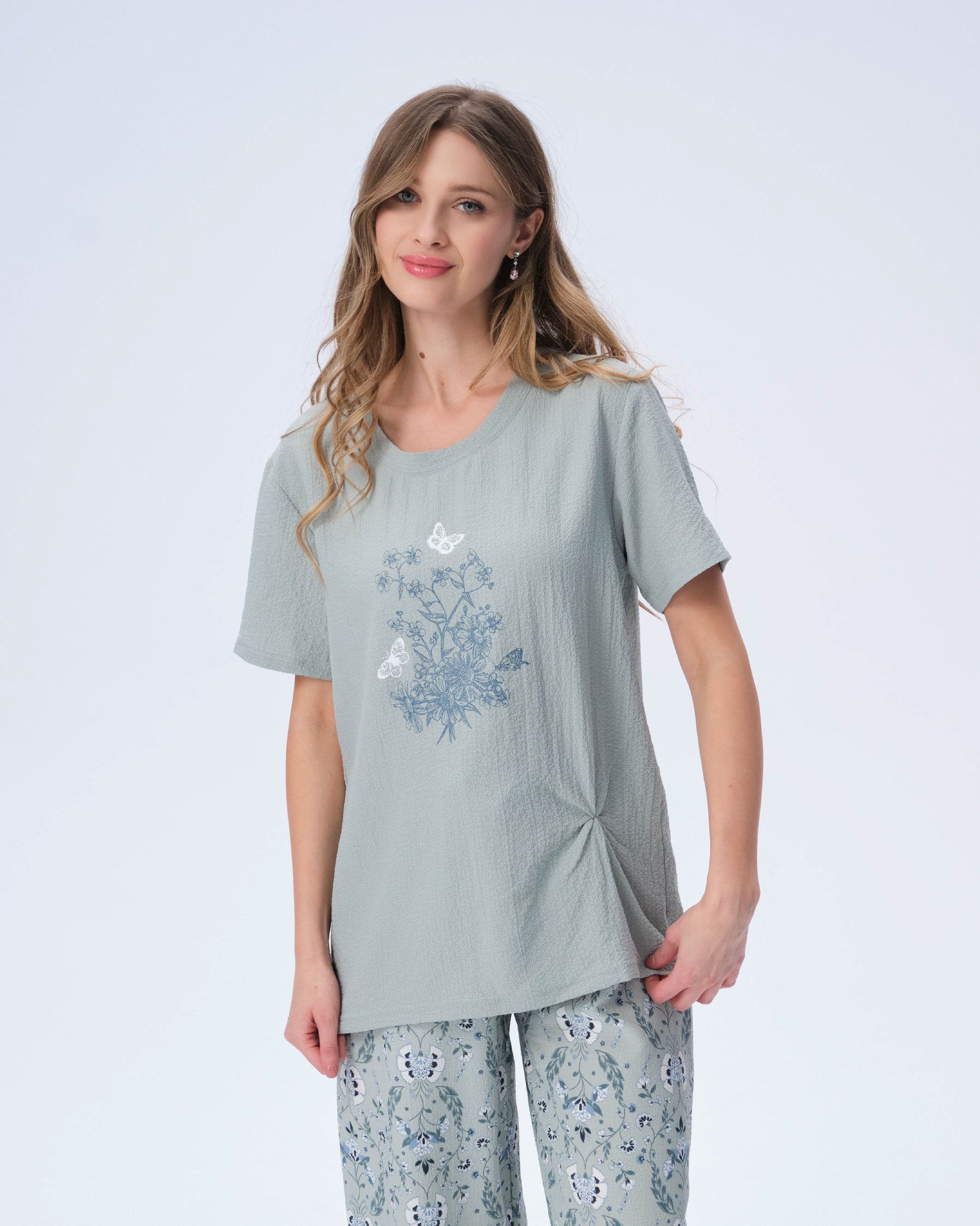 بيجامة نسائية - قطعتين (3XL-6XL)