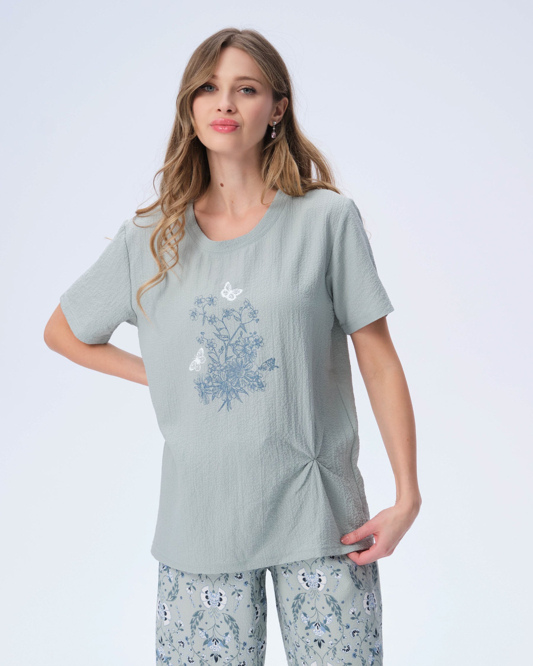 بيجامة نسائية - قطعتين (M-2XL)