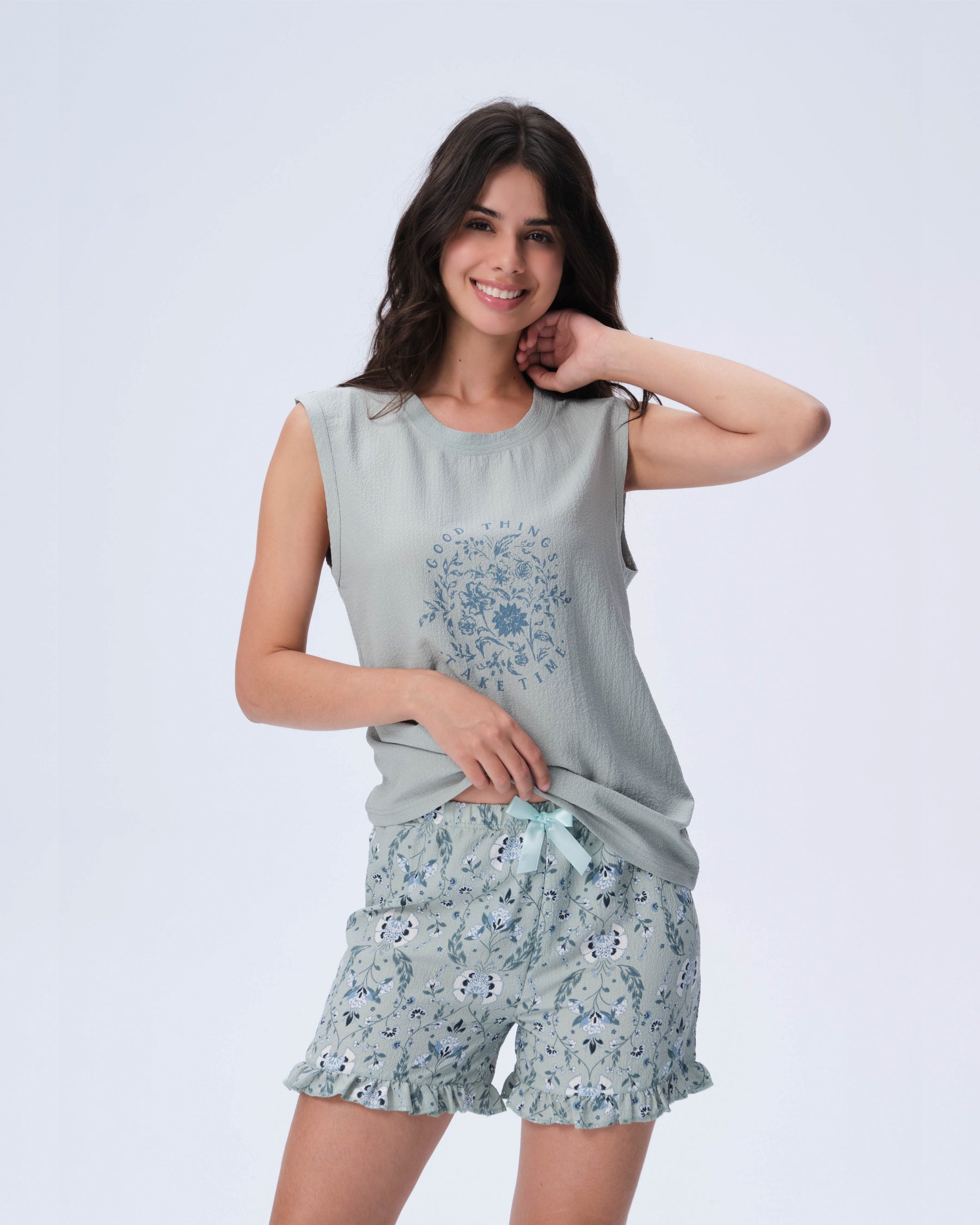 2 PCS/SET-WOMEN'S PAJAMAS (M-2XL)