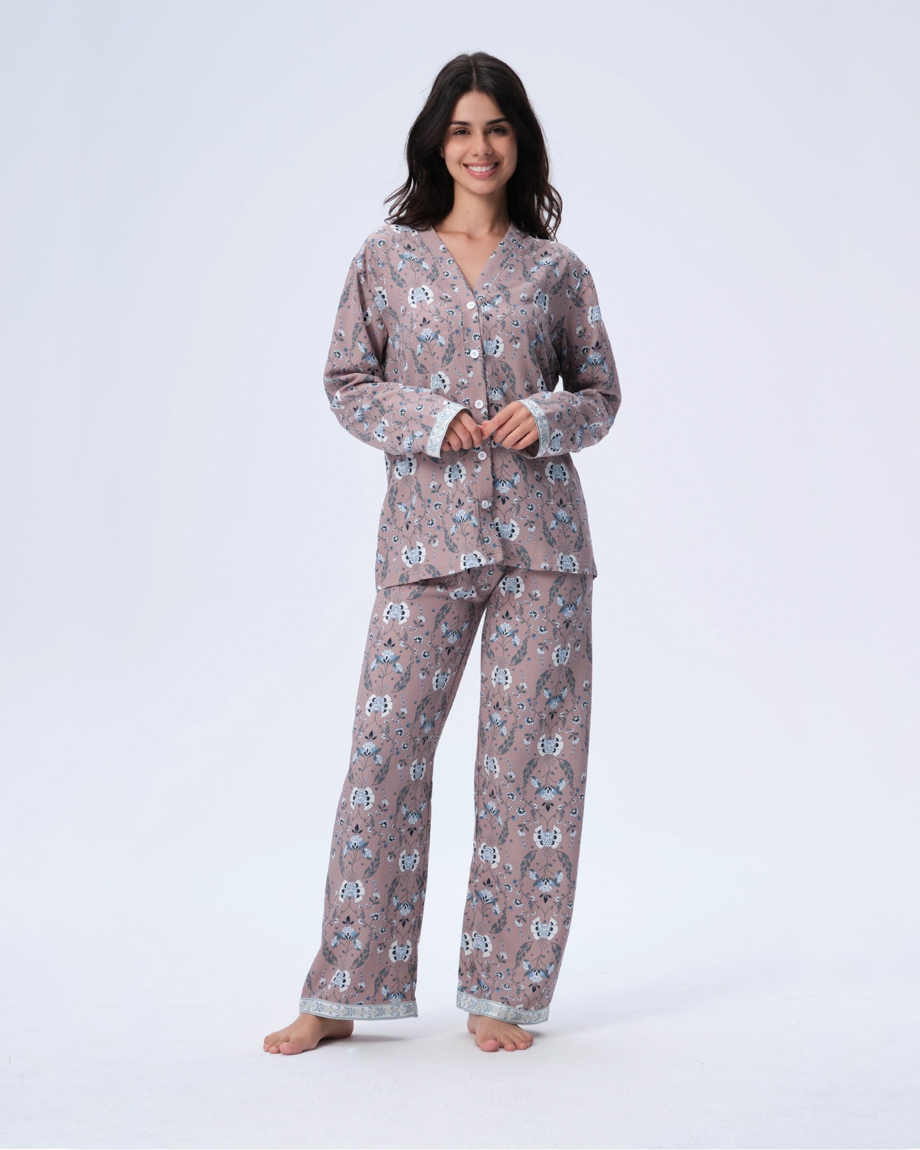 بيجامة نسائية - قطعتين (3XL-6XL)