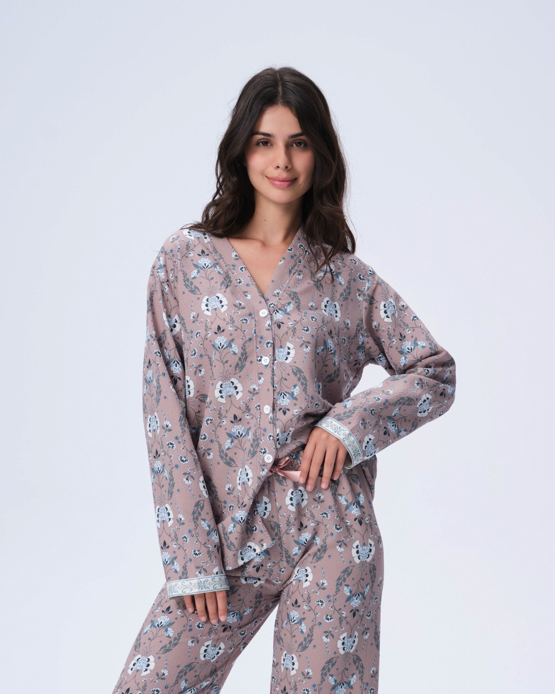 بيجامة نسائية - قطعتين (3XL-6XL)