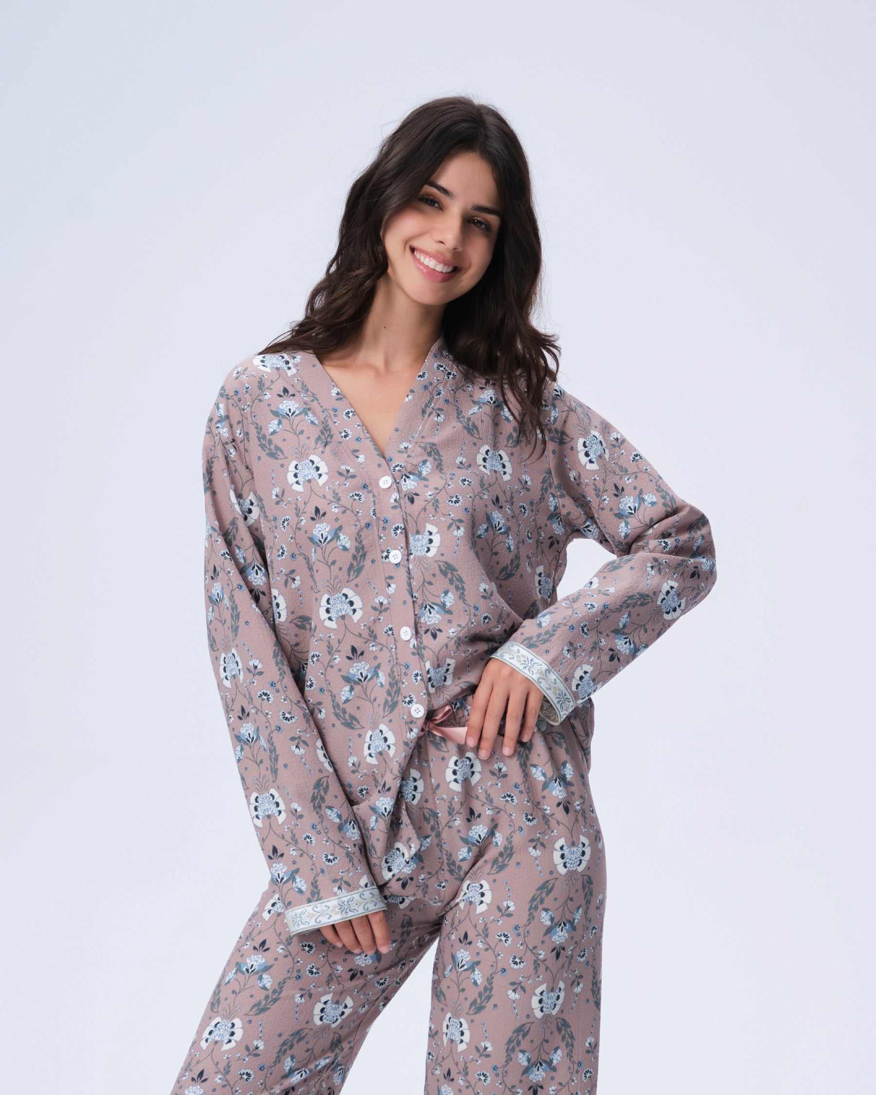 بيجامة نسائية - قطعتين (3XL-6XL)