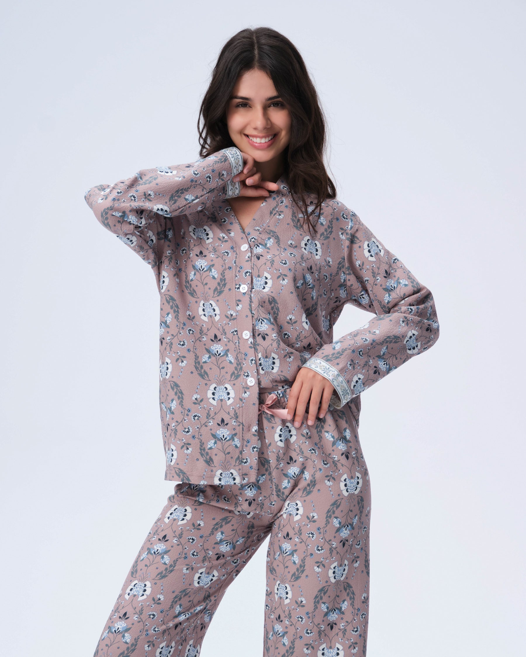 بيجامة نسائية - قطعتين (3XL-6XL)