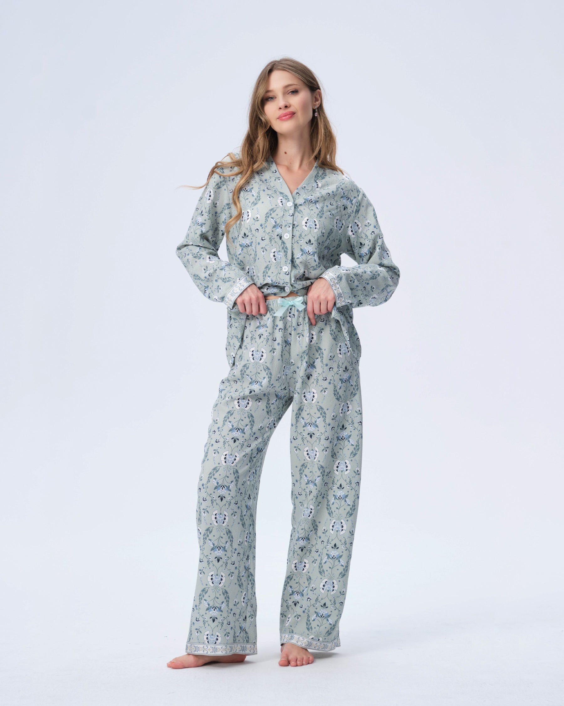 بيجامة نسائية - قطعتين (M-2XL)