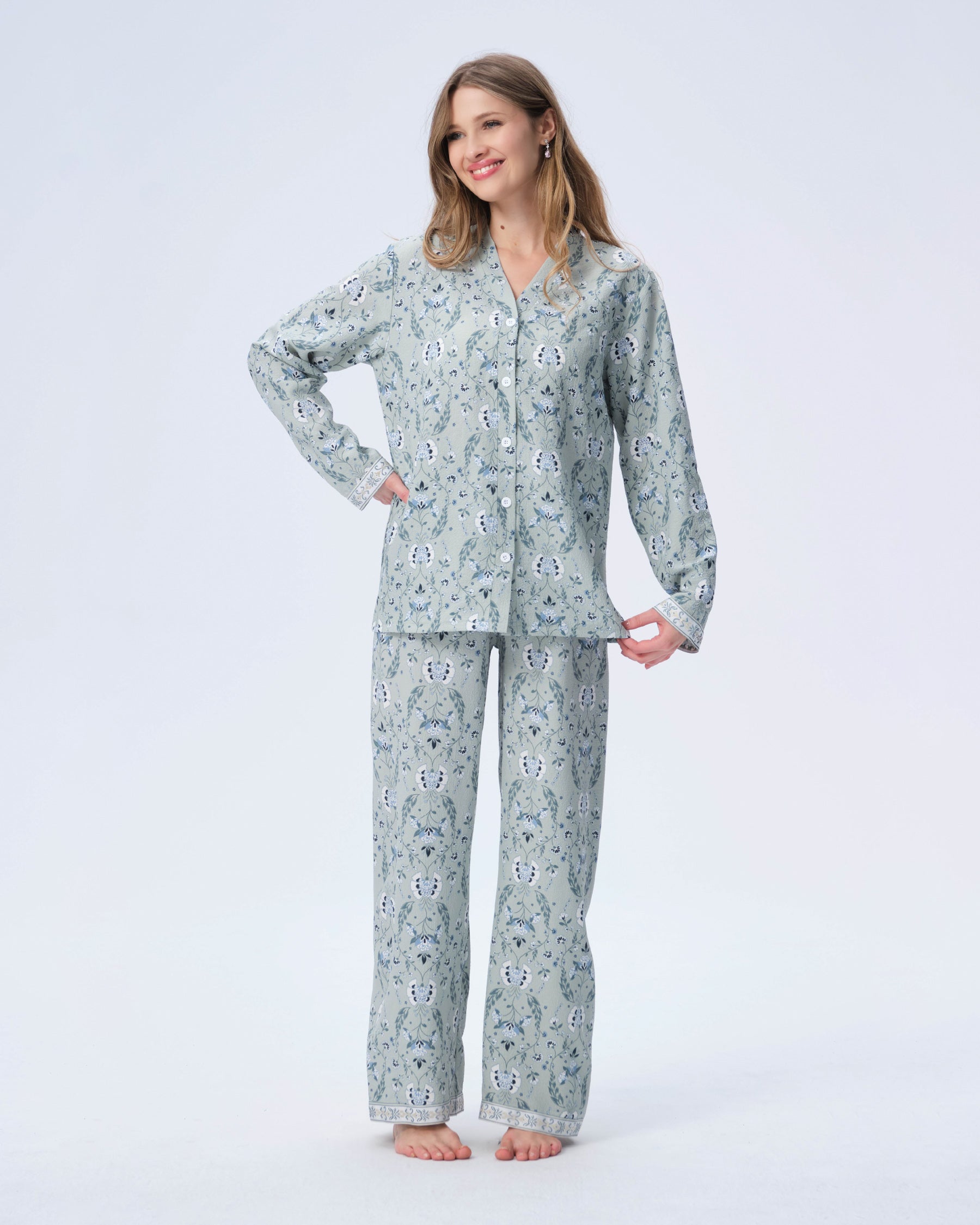 بيجامة نسائية - قطعتين (M-2XL)