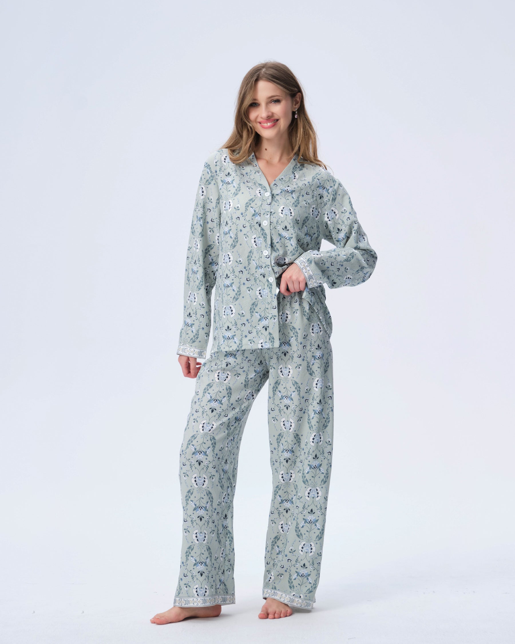 بيجامة نسائية - قطعتين (3XL-6XL)