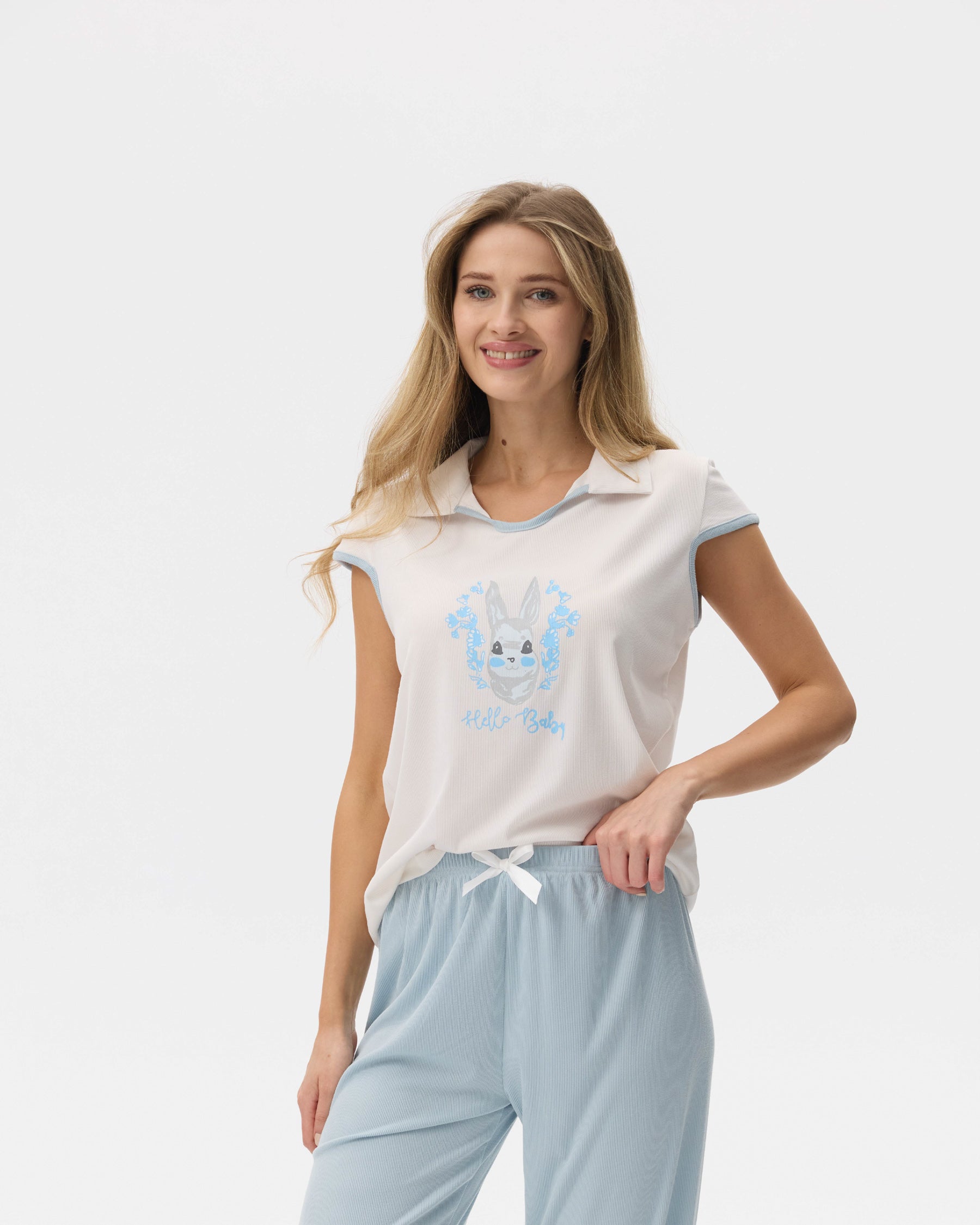 بيجامة نسائية - قطعتين (M-2XL)