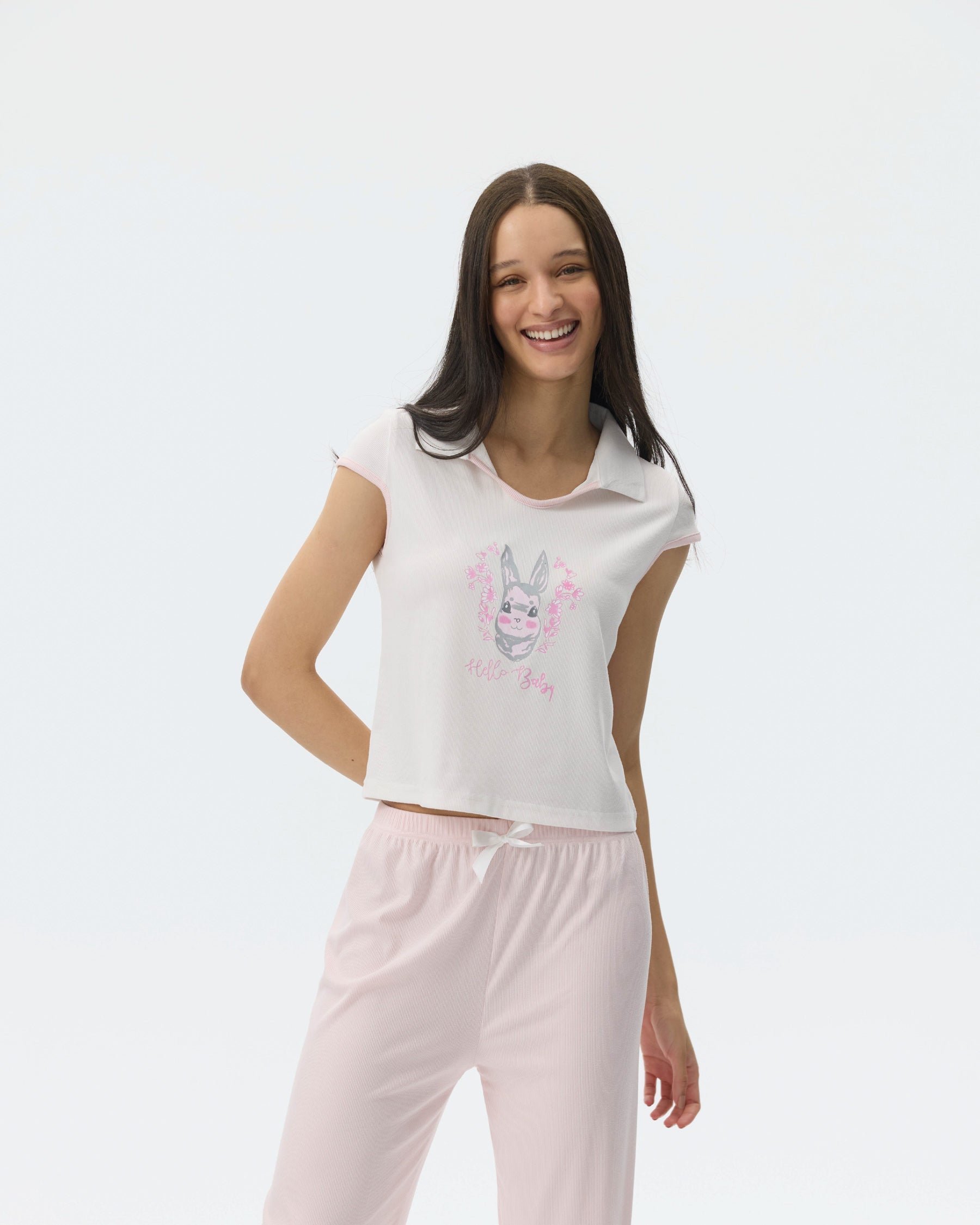 بيجامة نسائية - قطعتين (M-2XL)