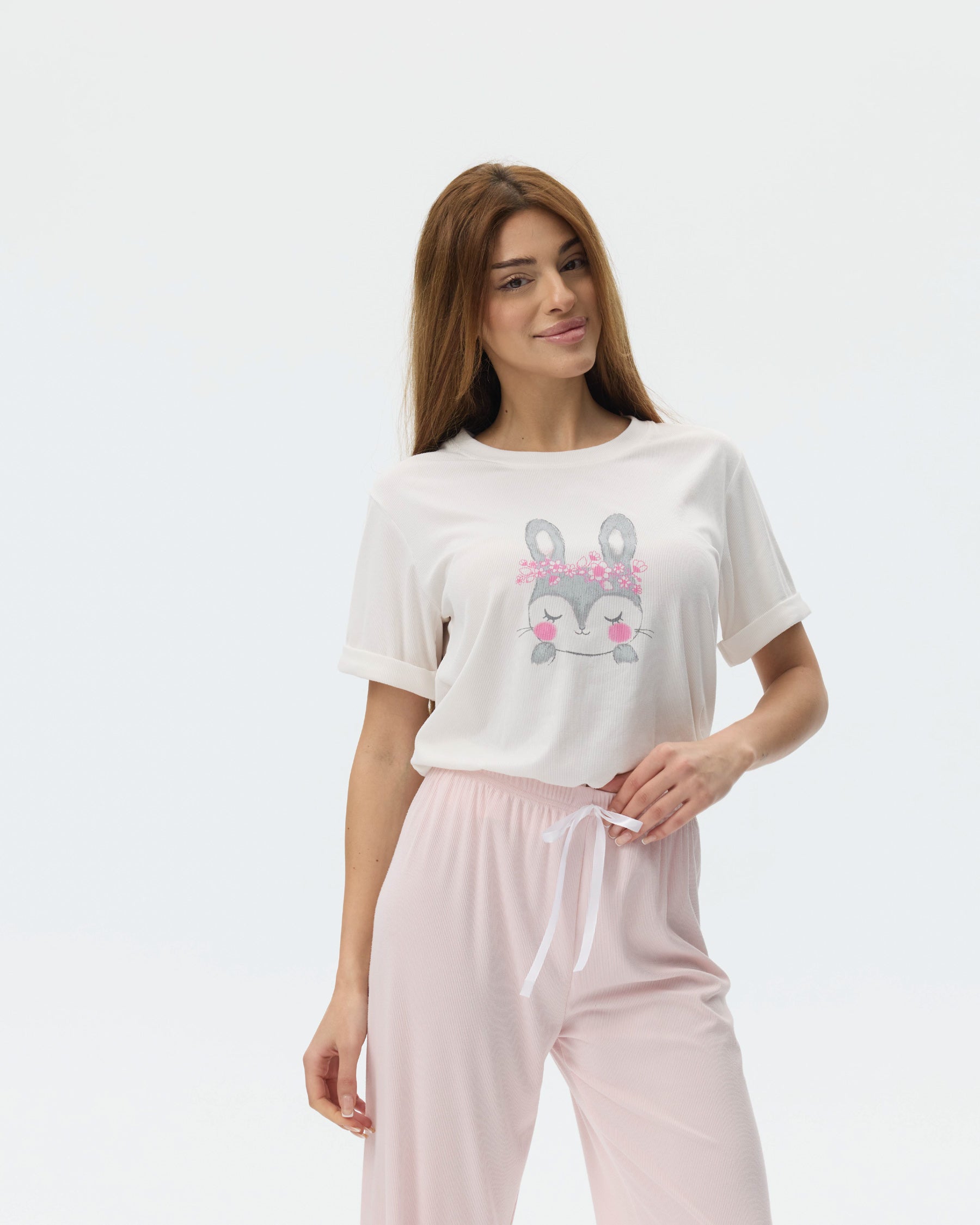 بيجامة نسائية - قطعتين (3XL-6XL)