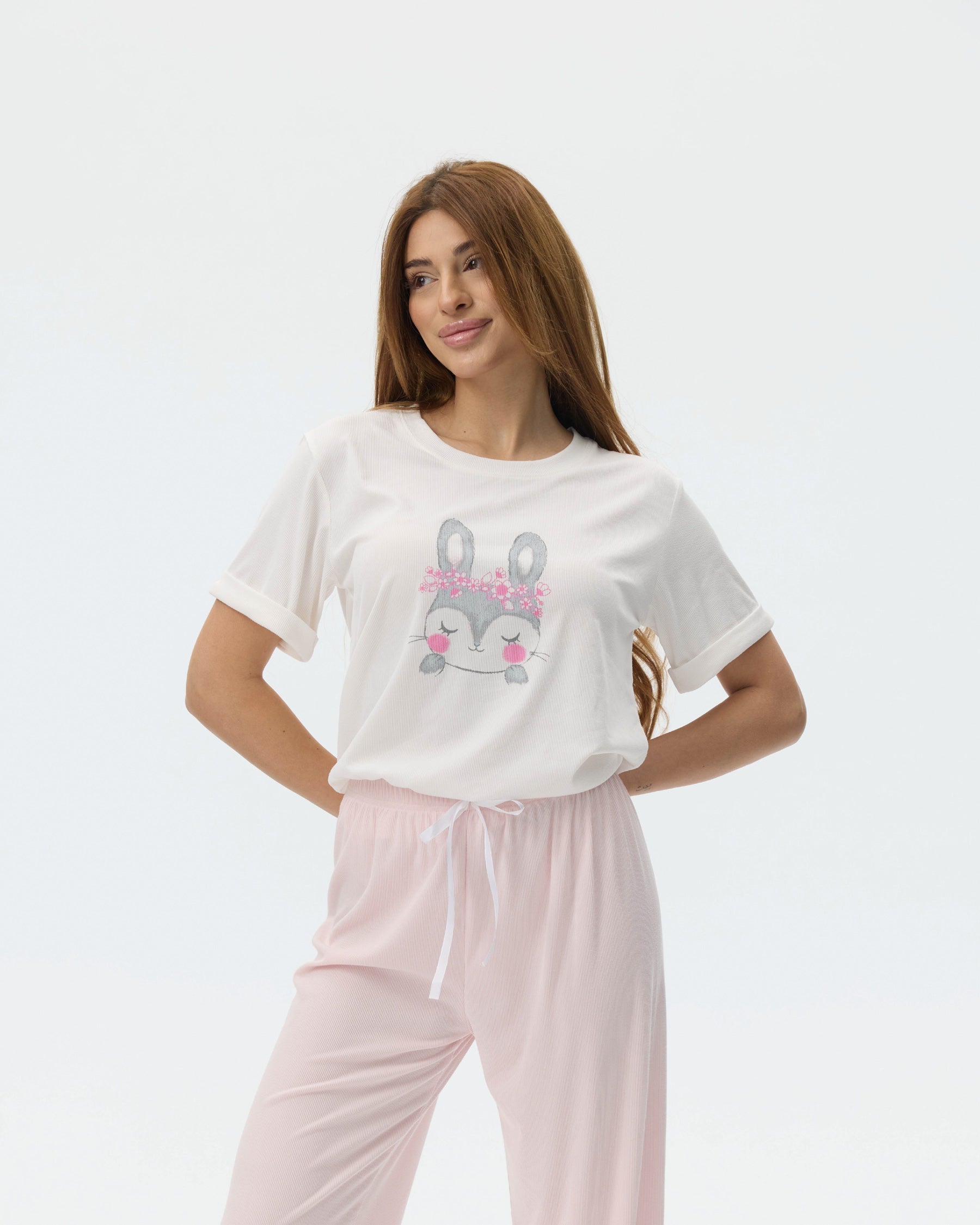 بيجامة نسائية - قطعتين (M-2XL)