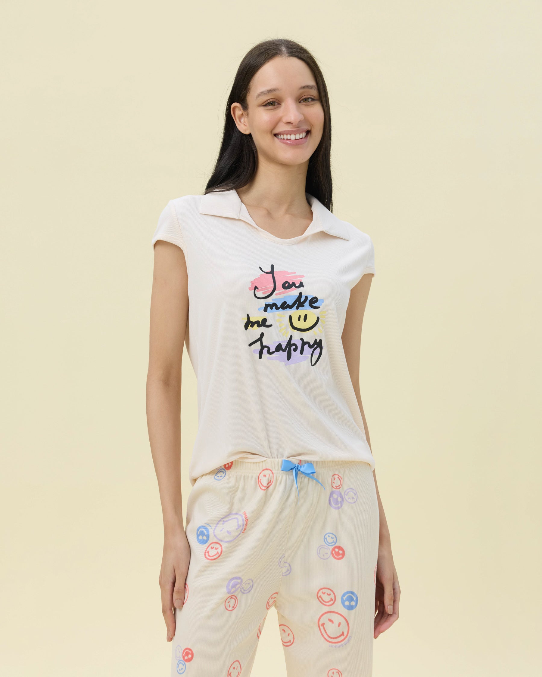 بيجامة نسائية - قطعتين (M-2XL)