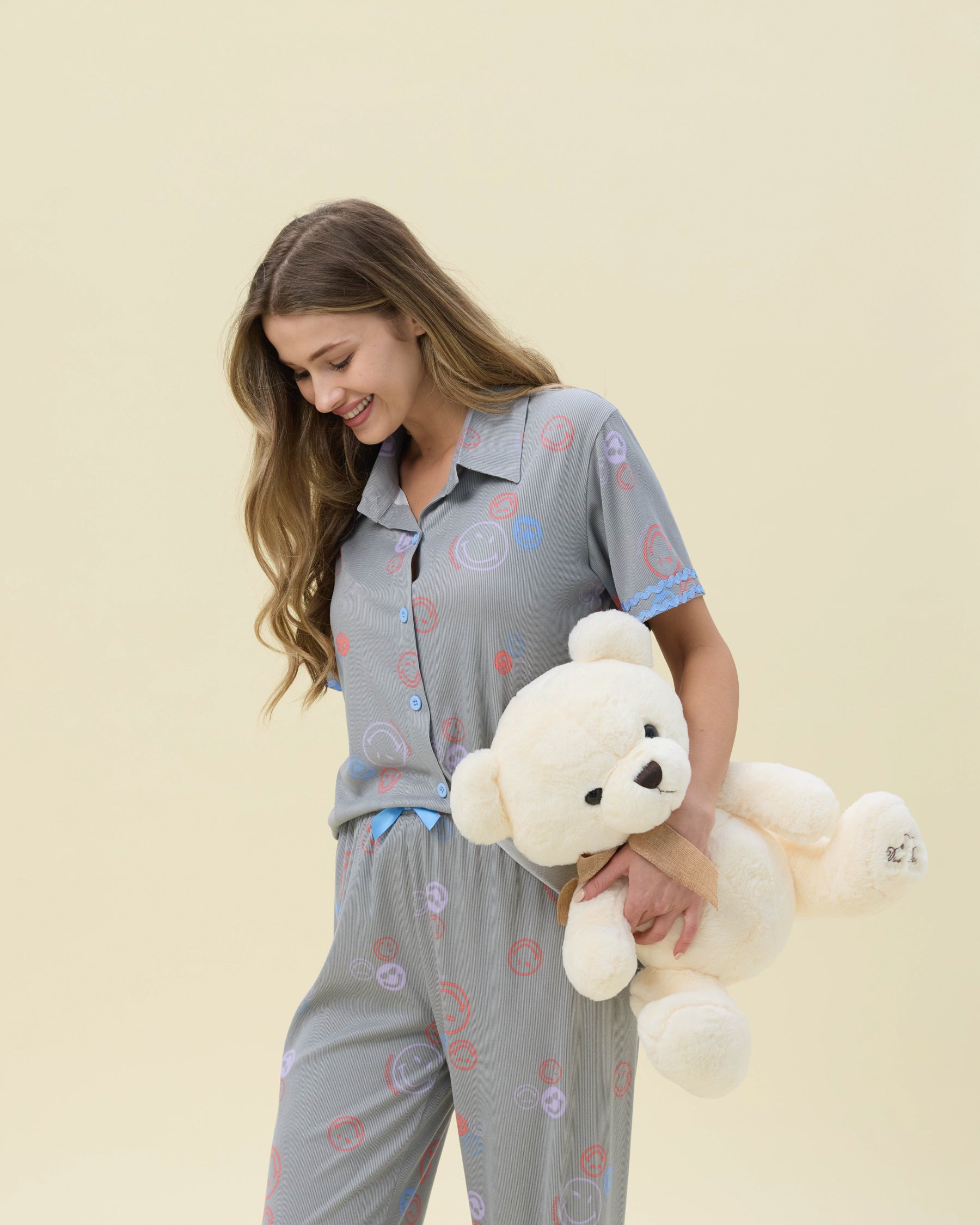 بيجامة نسائية - قطعتين (3XL-6XL)