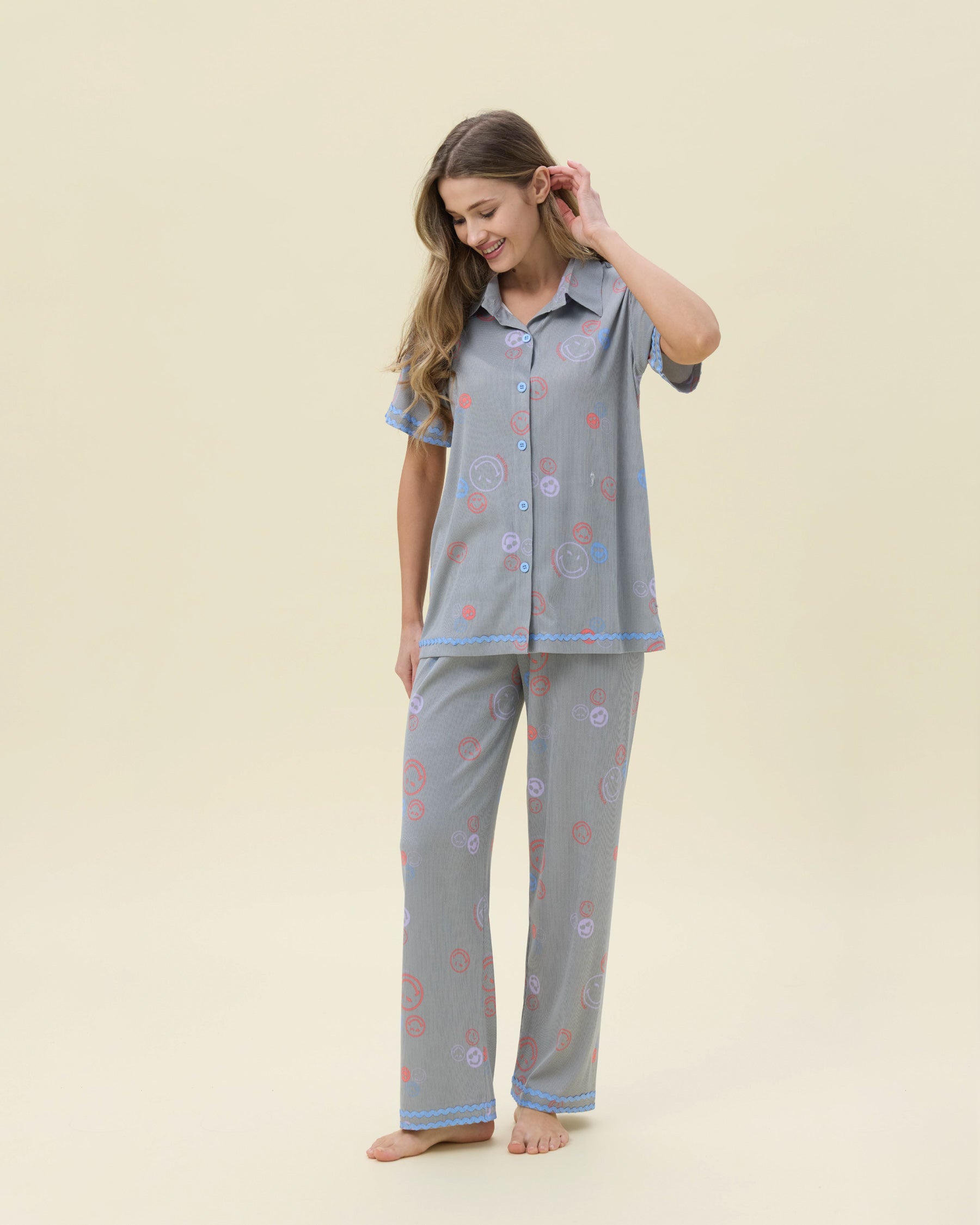 بيجامة نسائية - قطعتين (3XL-6XL)