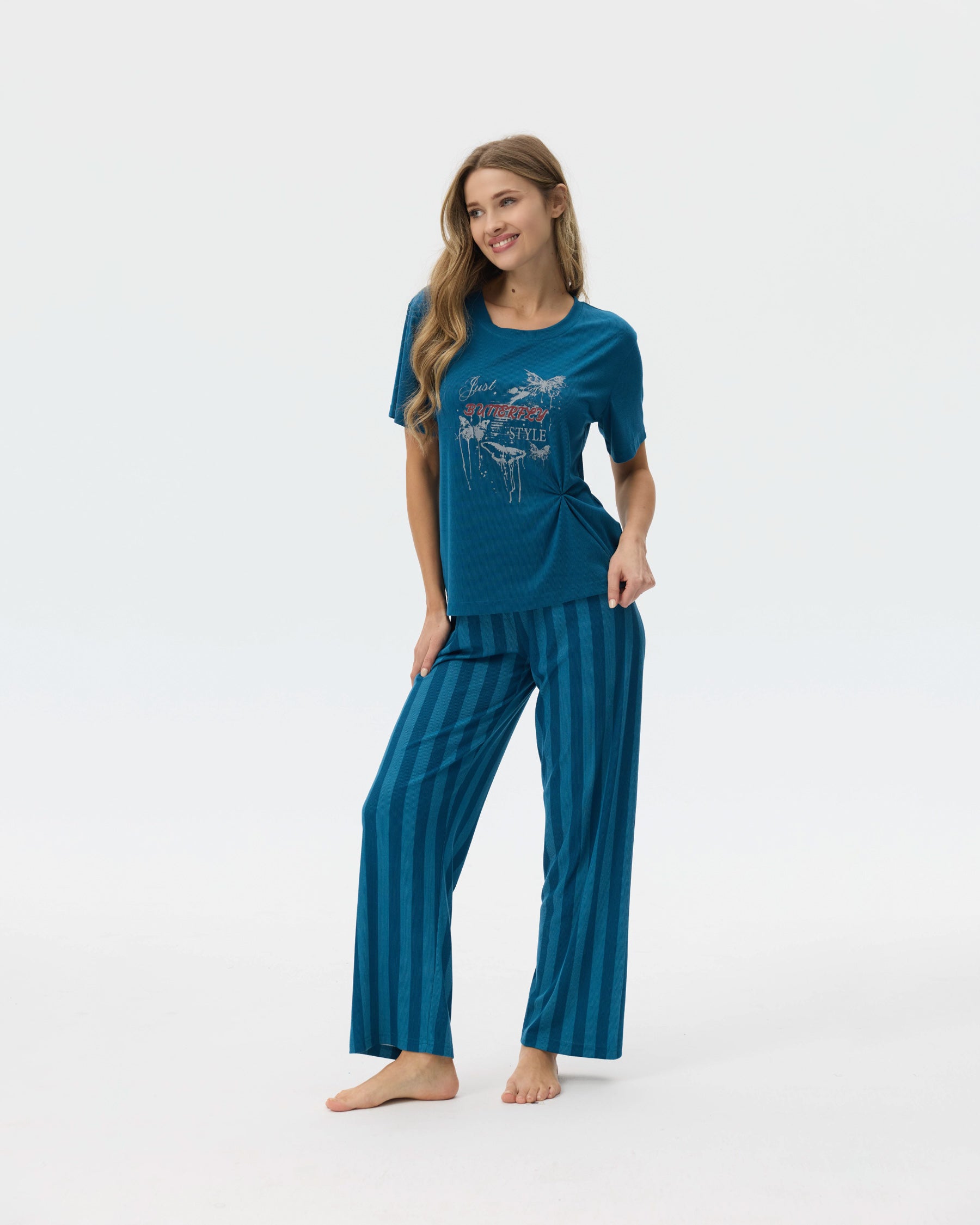 بيجامة نسائية - قطعتين (3XL-6XL)