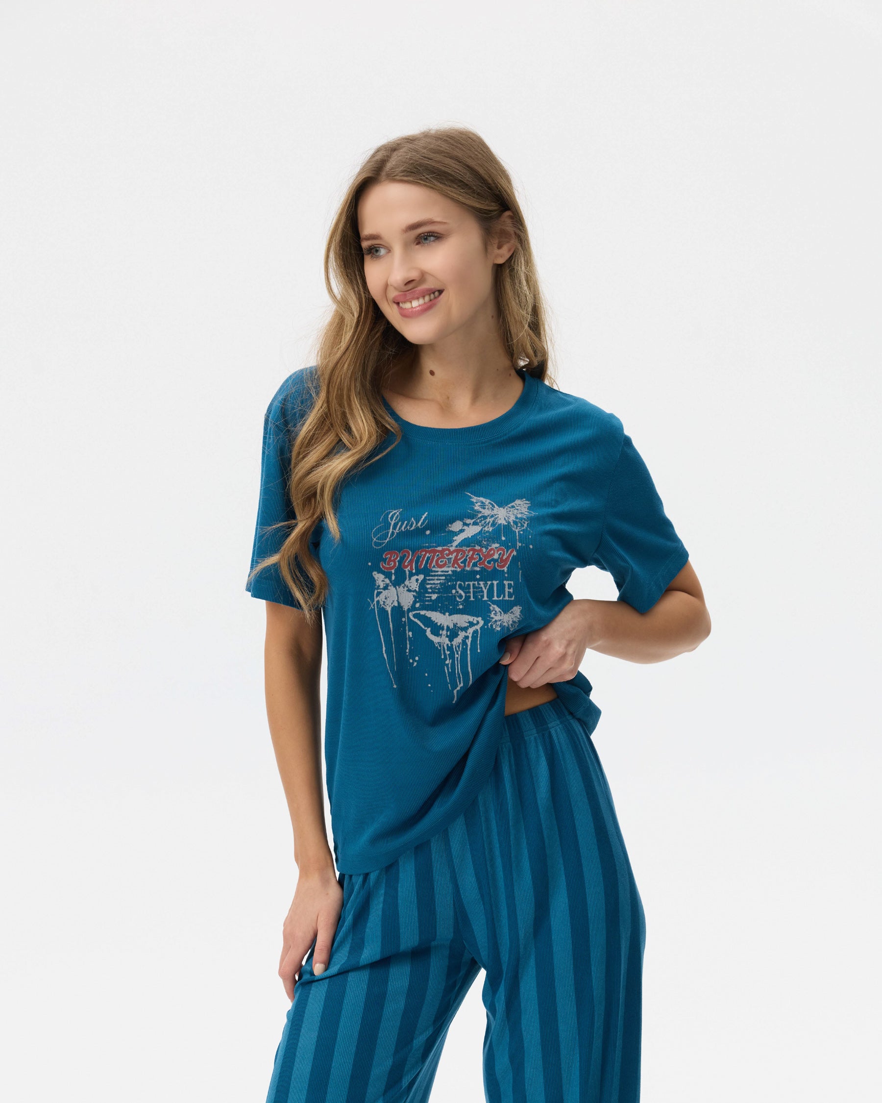 بيجامة نسائية - قطعتين (M-2XL)
