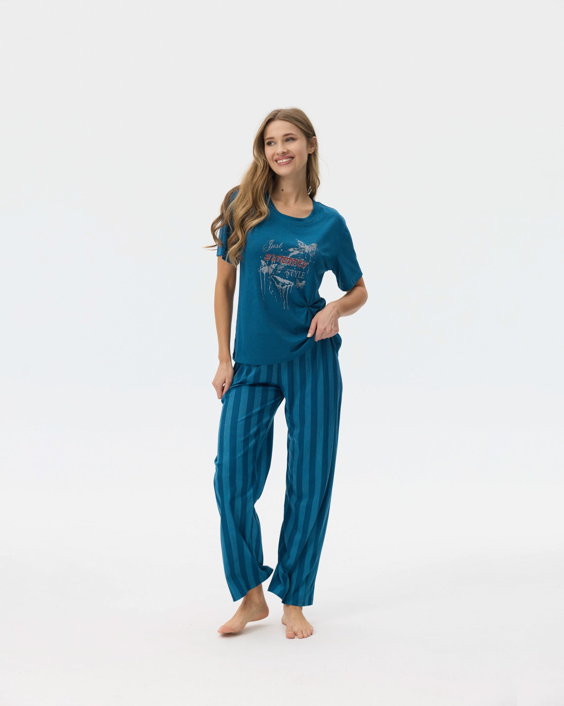 بيجامة نسائية - قطعتين (M-2XL)
