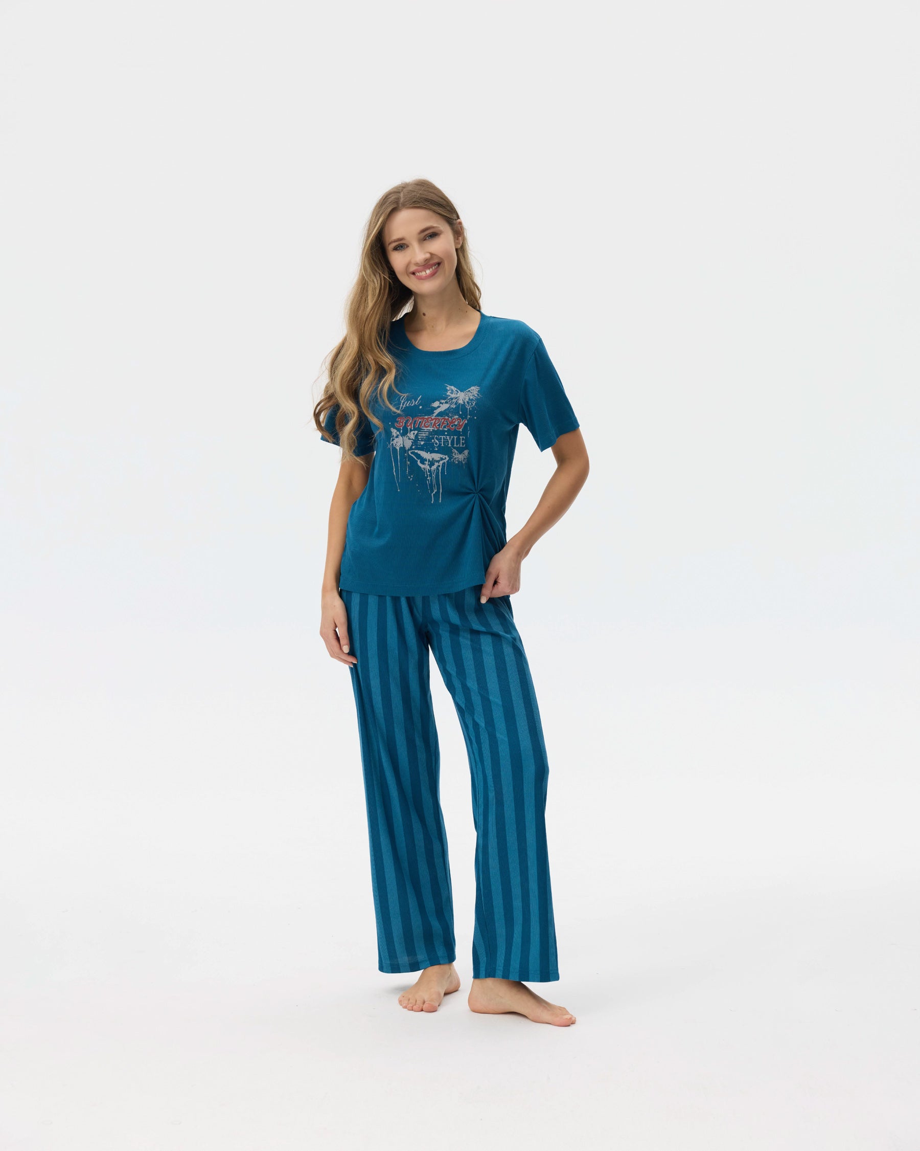 بيجامة نسائية - قطعتين (M-2XL)