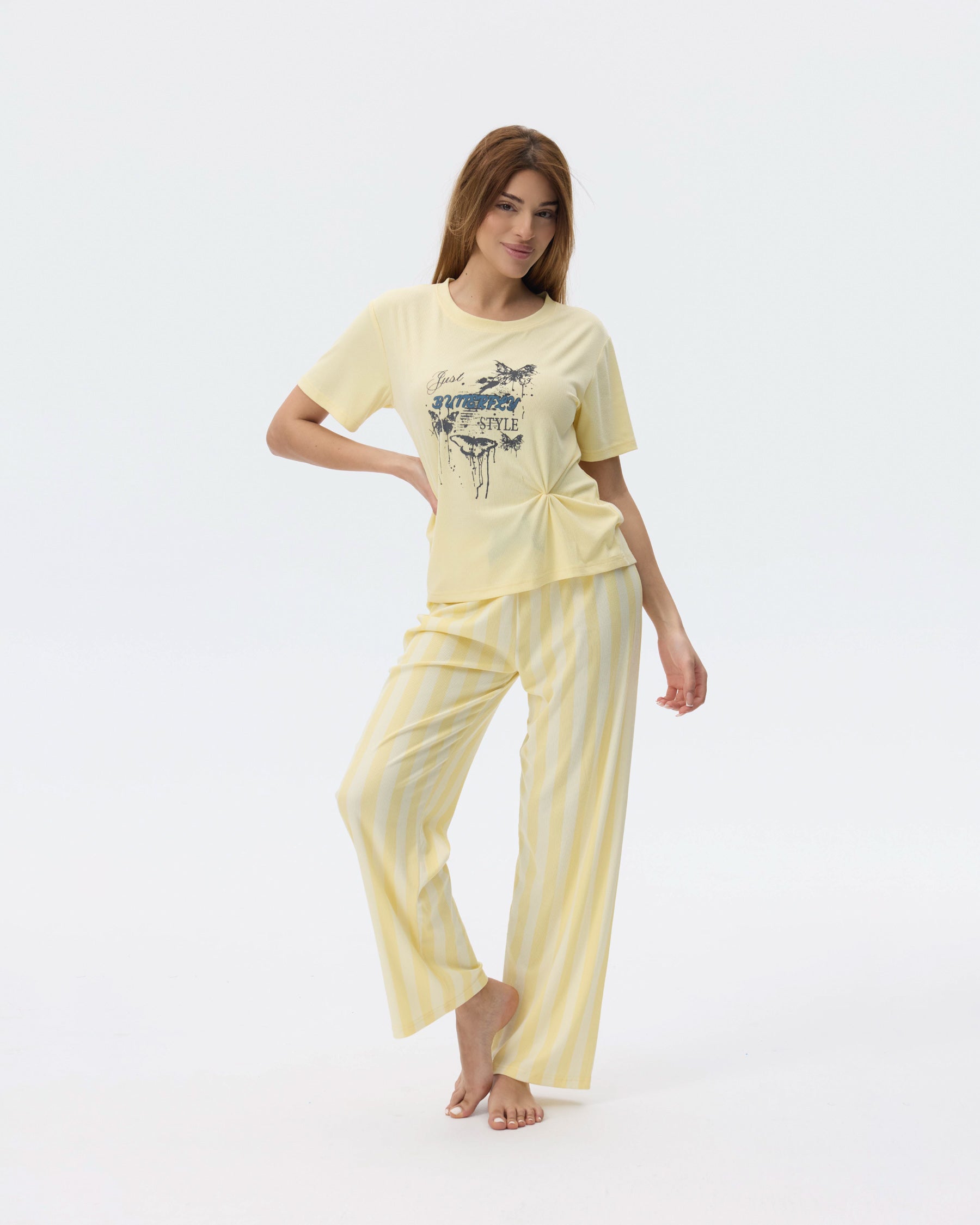 بيجامة نسائية - قطعتين (M-2XL)
