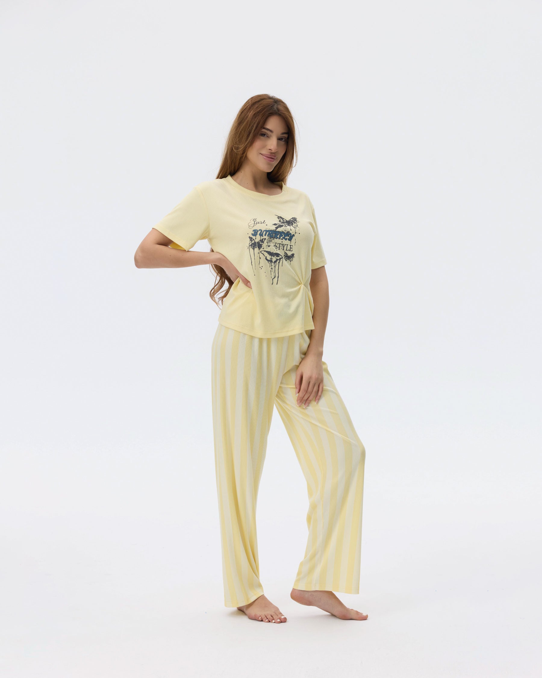 بيجامة نسائية - قطعتين (M-2XL)