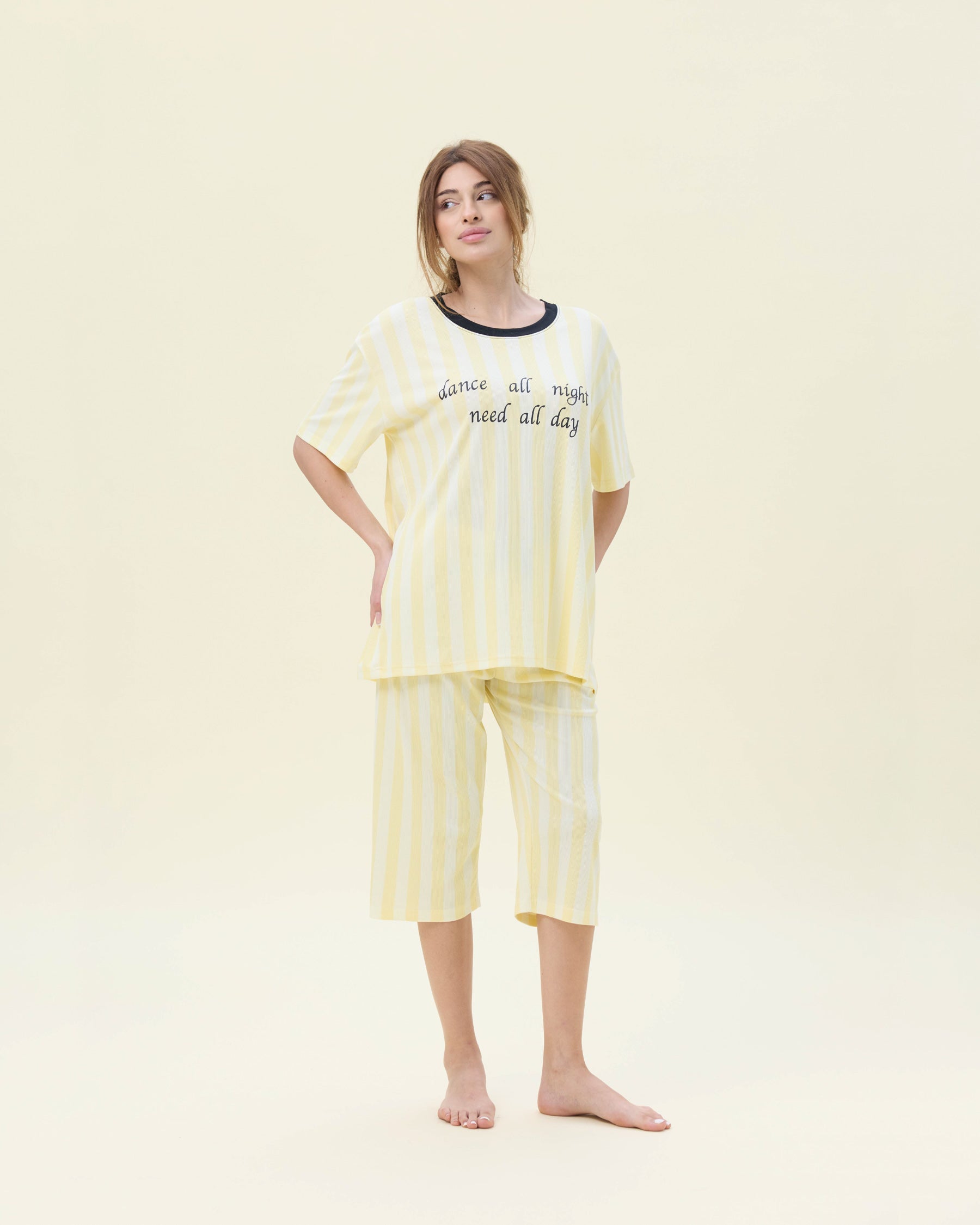 بيجامة نسائية - قطعتين (M-2XL)