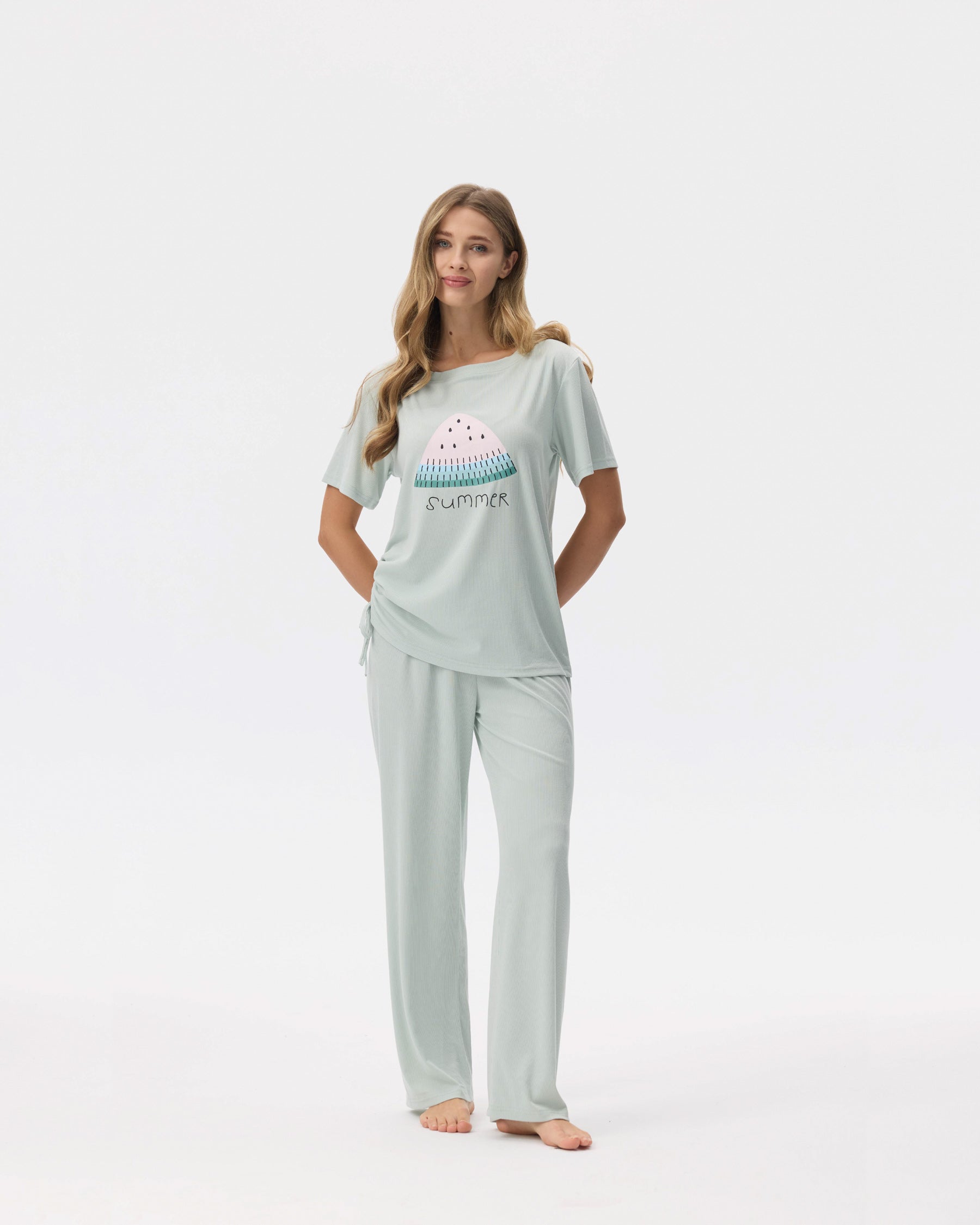 بيجامة نسائية - قطعتين (3XL-6XL)