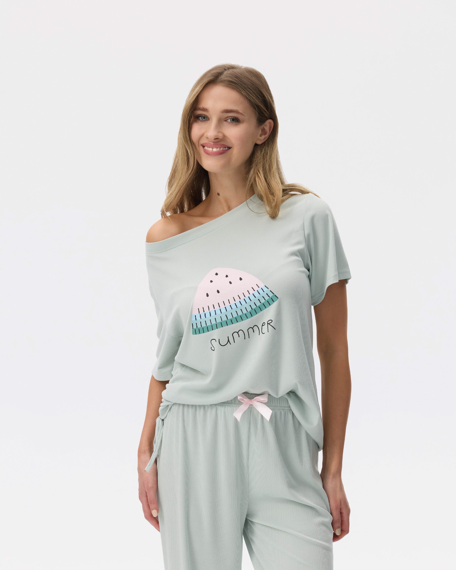 بيجامة نسائية - قطعتين (3XL-6XL)