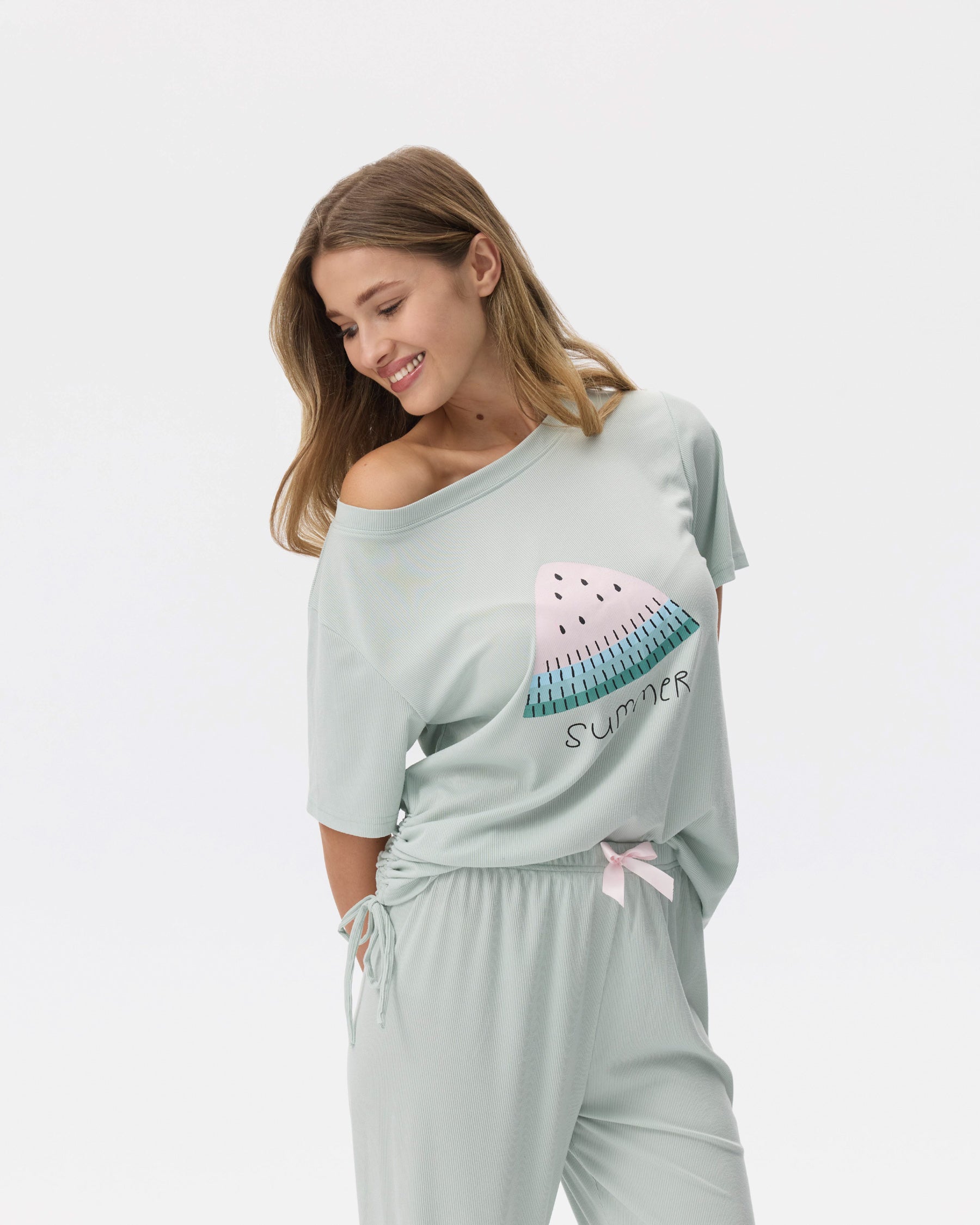 بيجامة نسائية - قطعتين (3XL-6XL)
