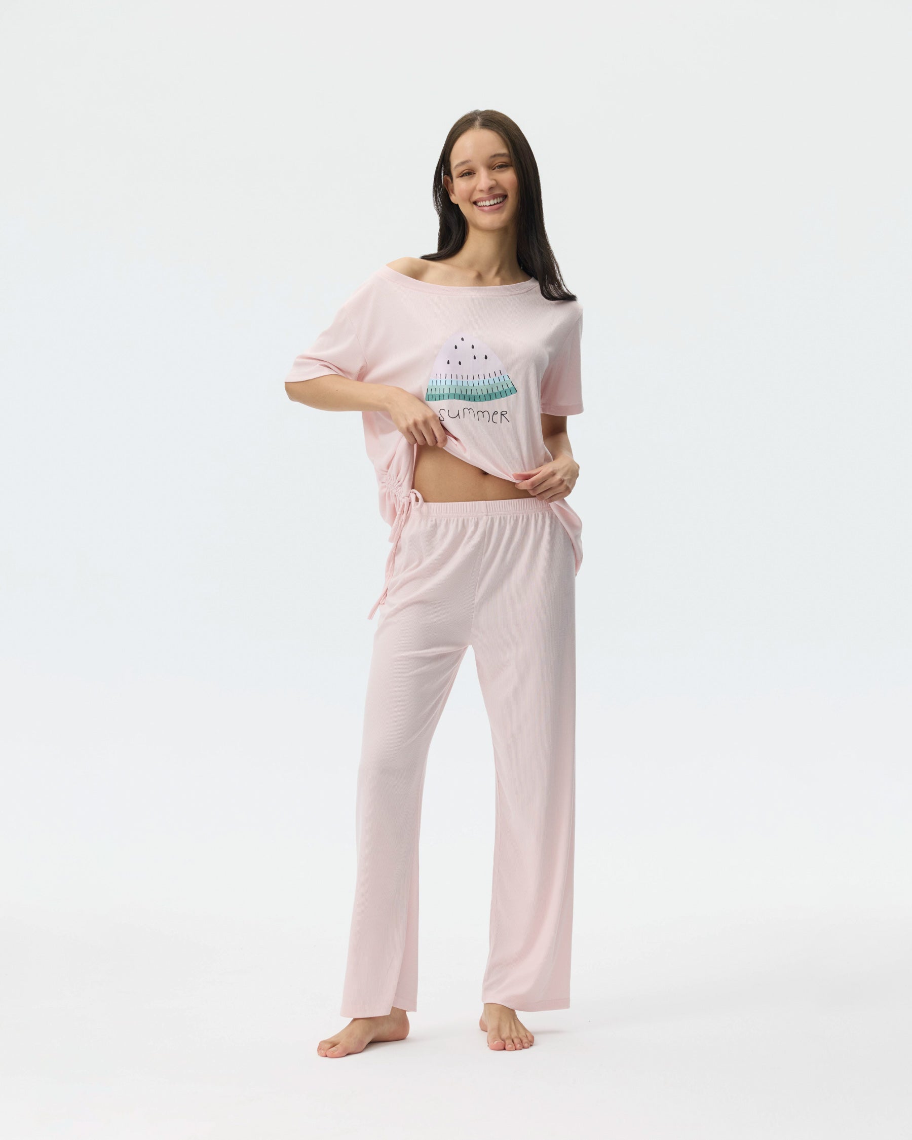 بيجامة نسائية - قطعتين (M-2XL)