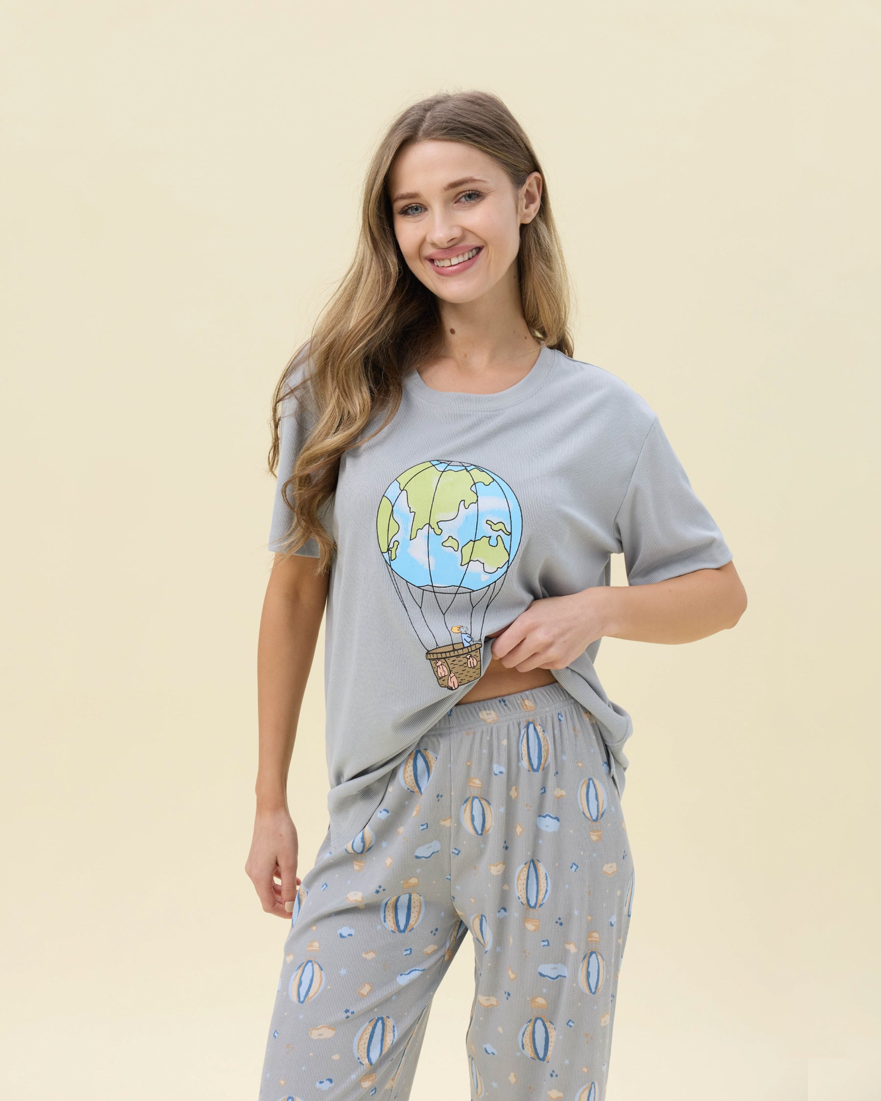 بيجامة نسائية - قطعتين (3XL-6XL)
