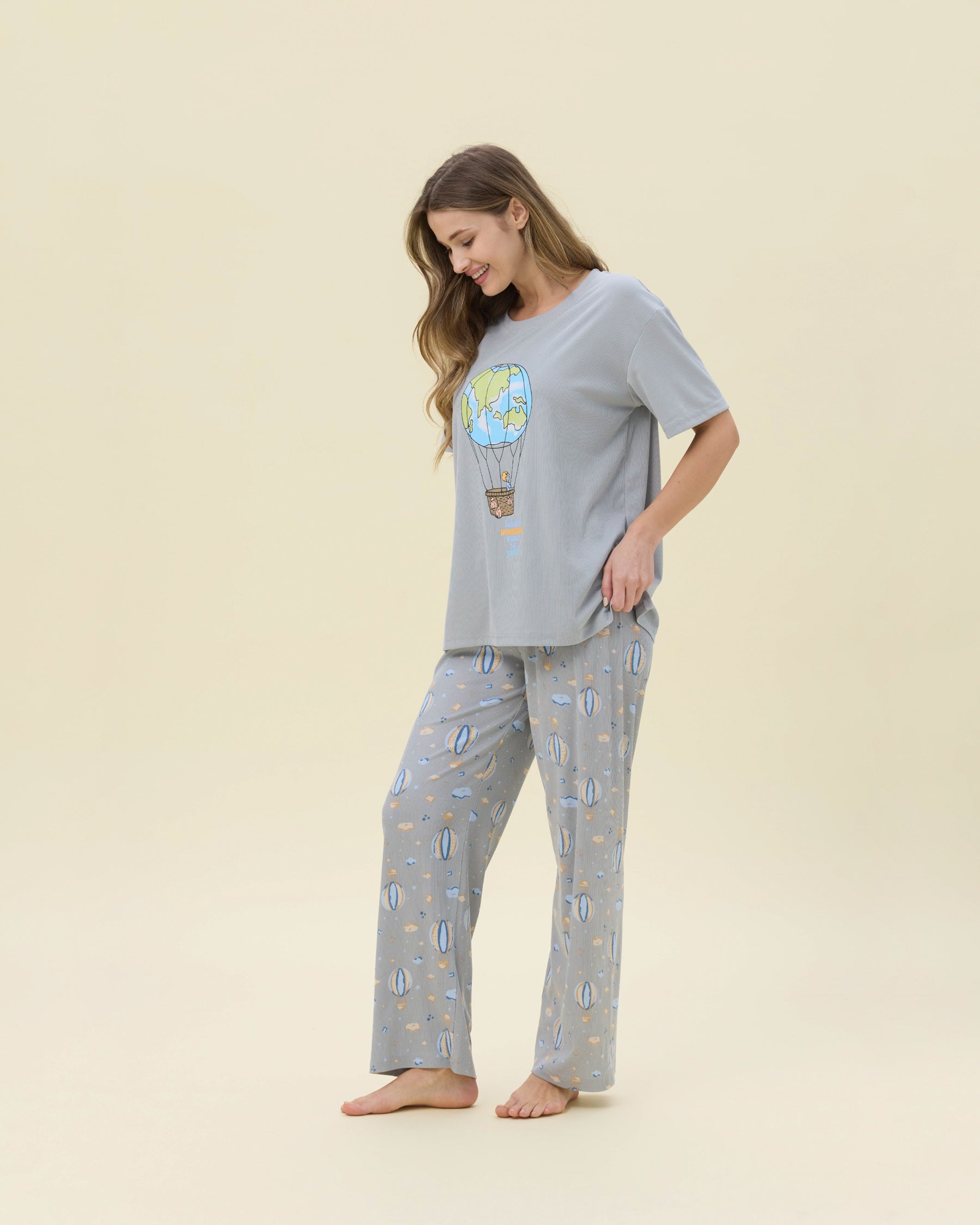 بيجامة نسائية - قطعتين (3XL-6XL)