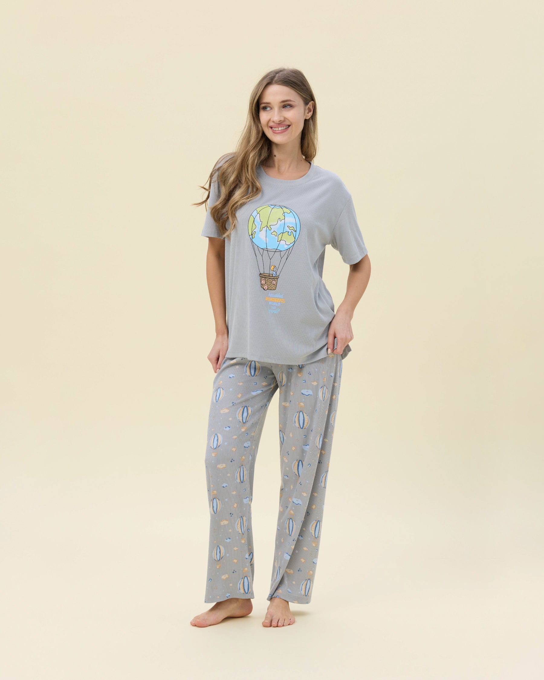 بيجامة نسائية - قطعتين (3XL-6XL)