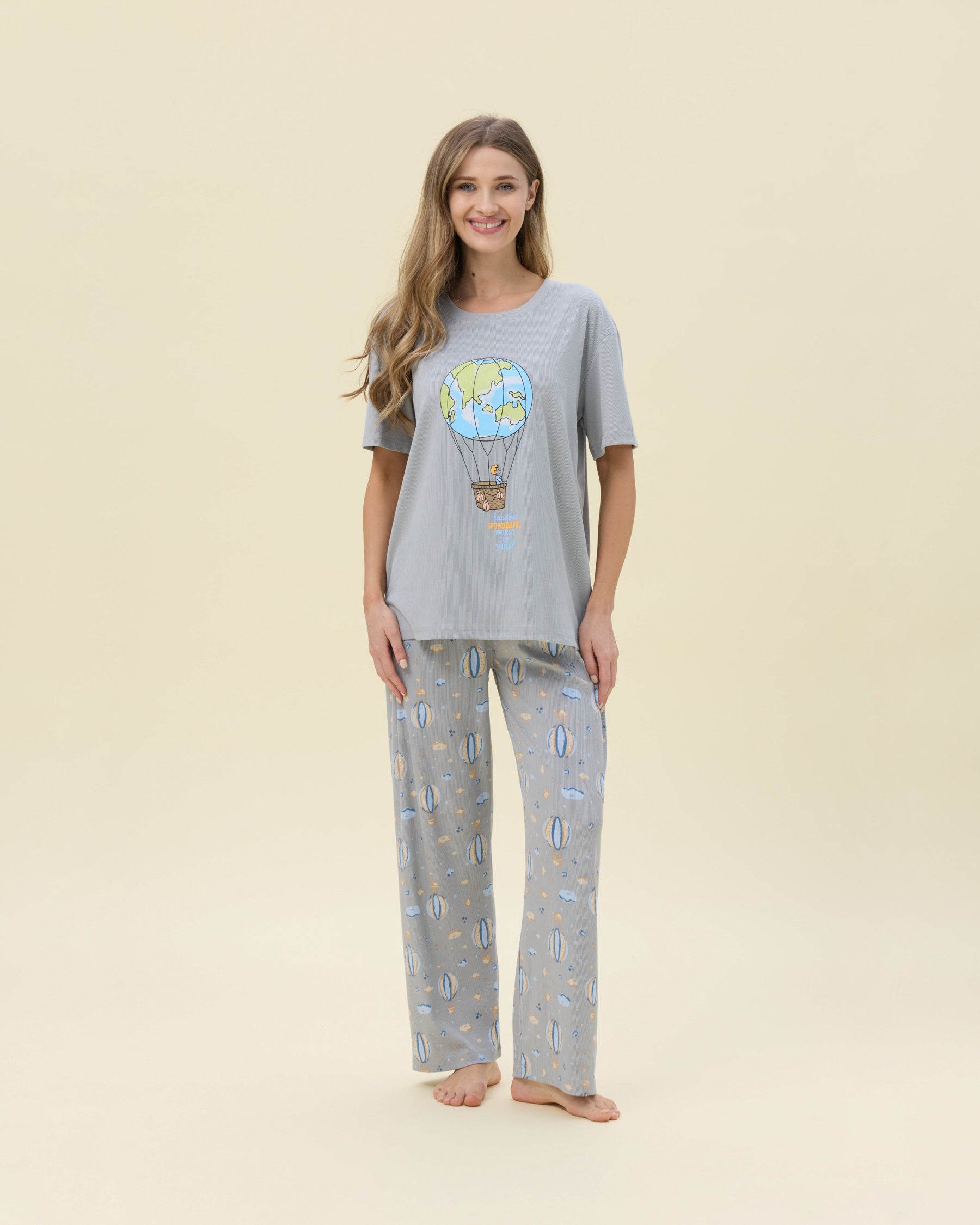 بيجامة نسائية - قطعتين (3XL-6XL)