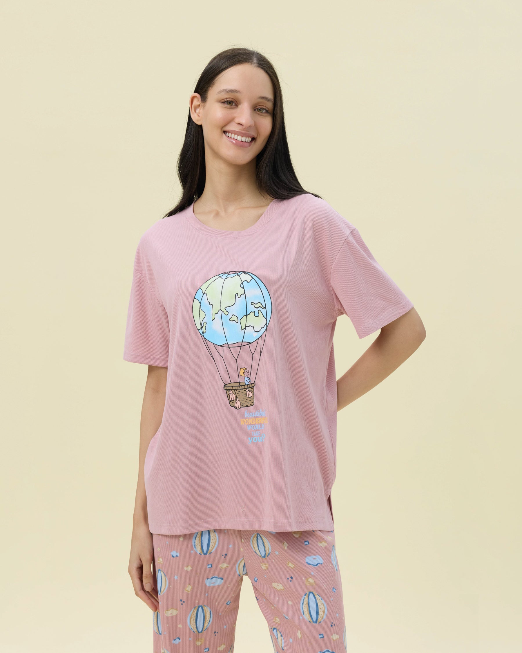 بيجامة نسائية - قطعتين (3XL-6XL)
