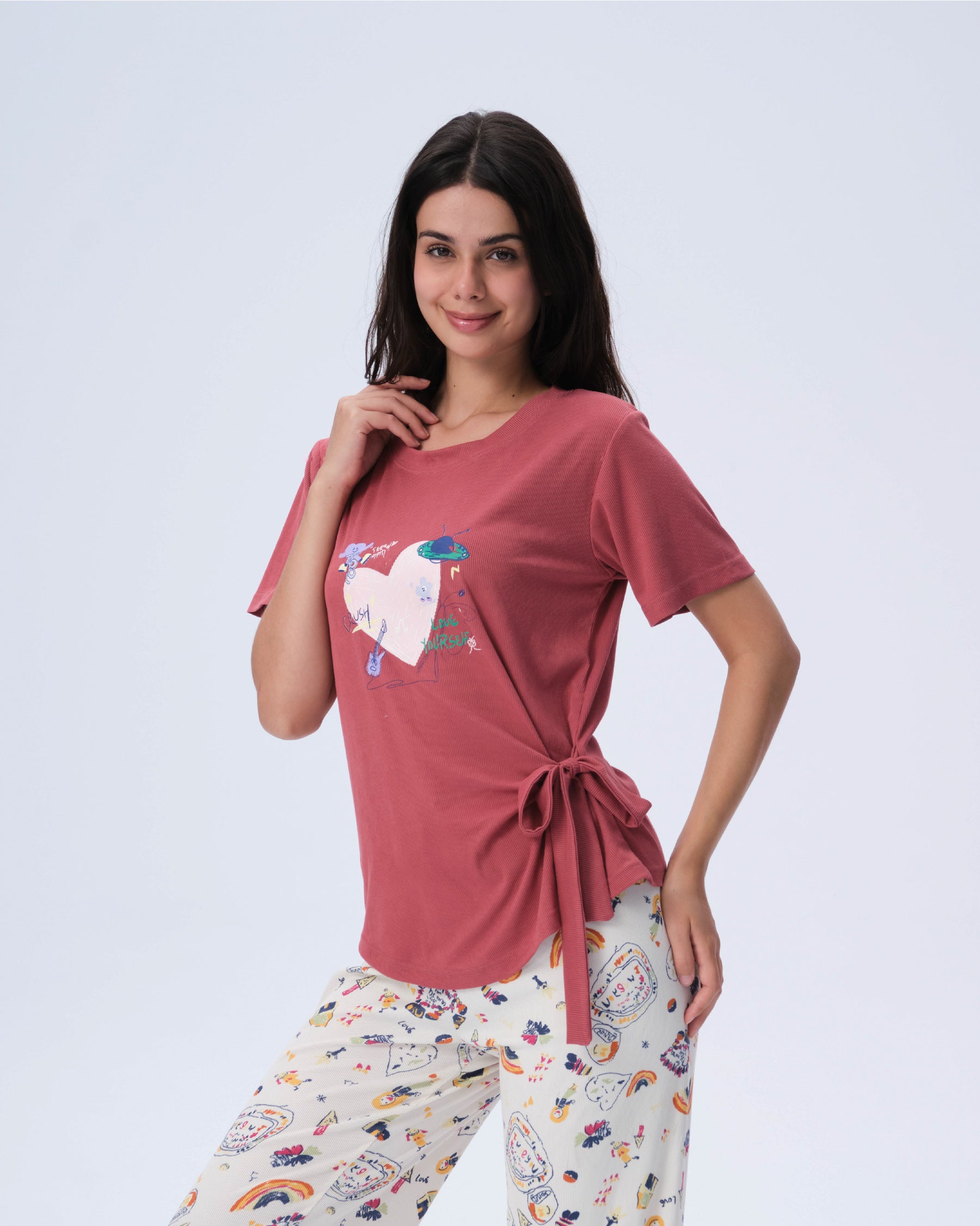 بيجامة نسائية - قطعتين (3XL-6XL)