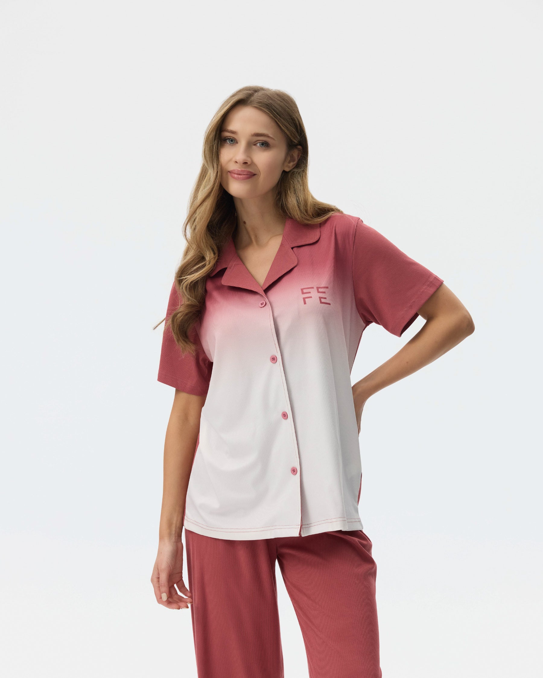 بيجامة نسائية - قطعتين (M-2XL)