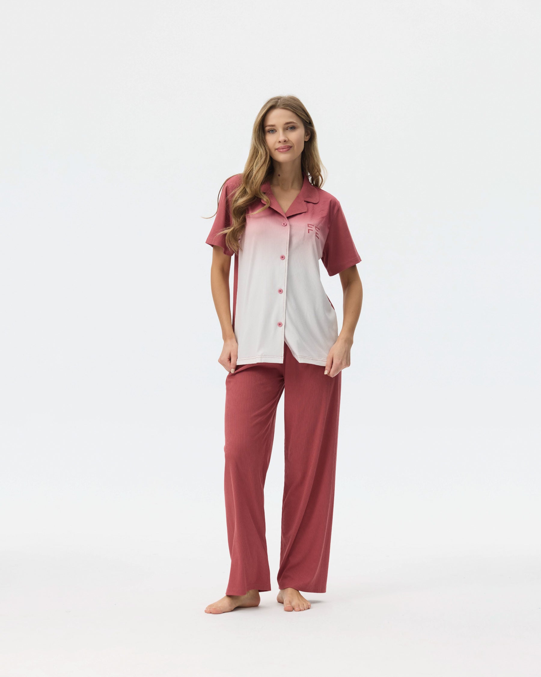 بيجامة نسائية - قطعتين (M-2XL)