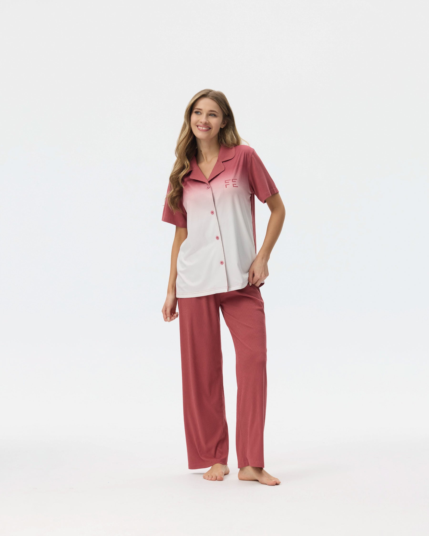 بيجامة نسائية - قطعتين (M-2XL)