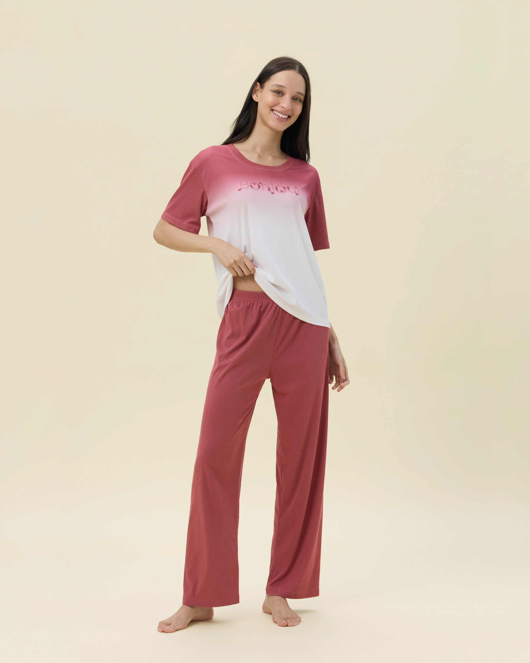بيجامة نسائية - قطعتين (M-2XL)