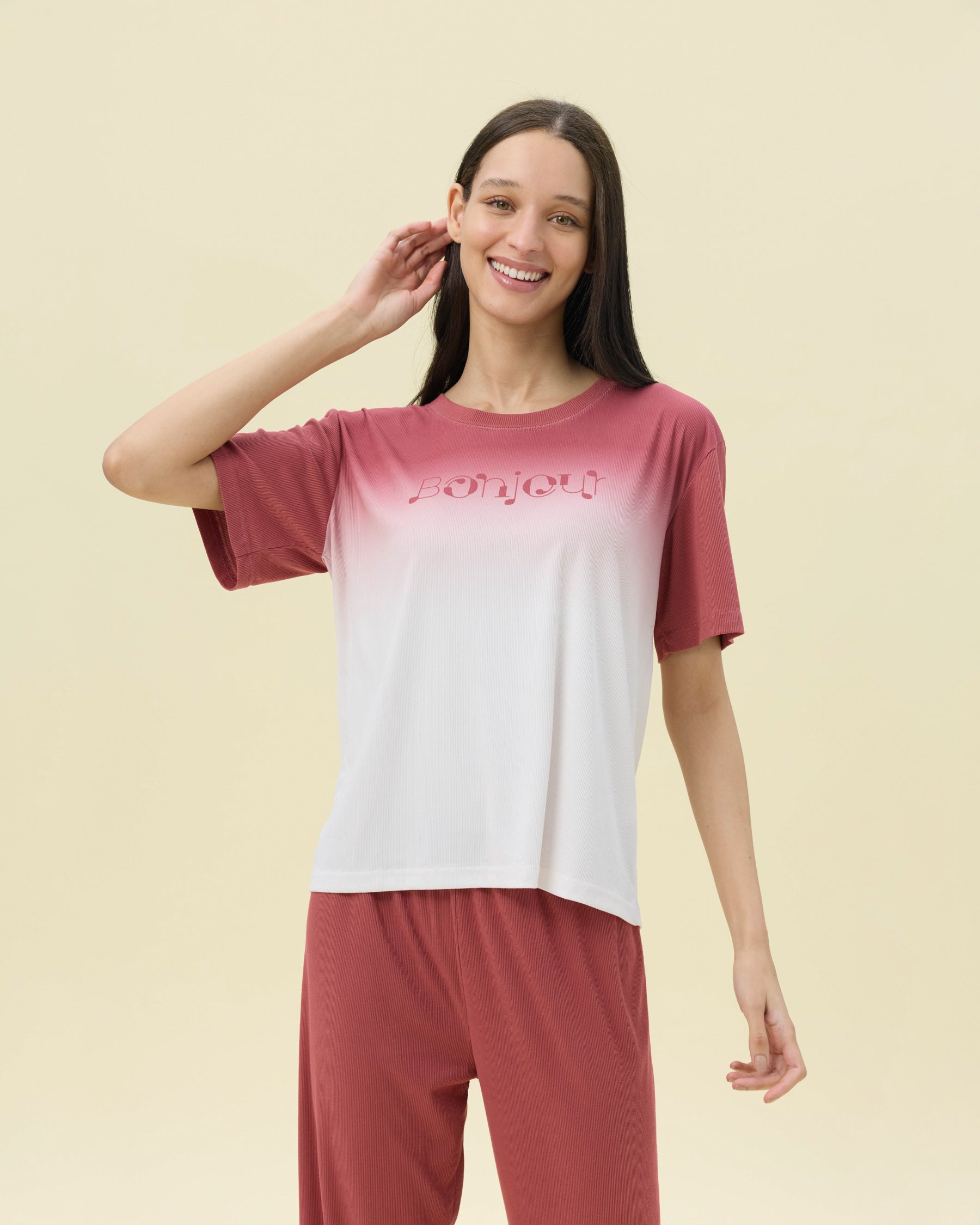 بيجامة نسائية - قطعتين (M-2XL)