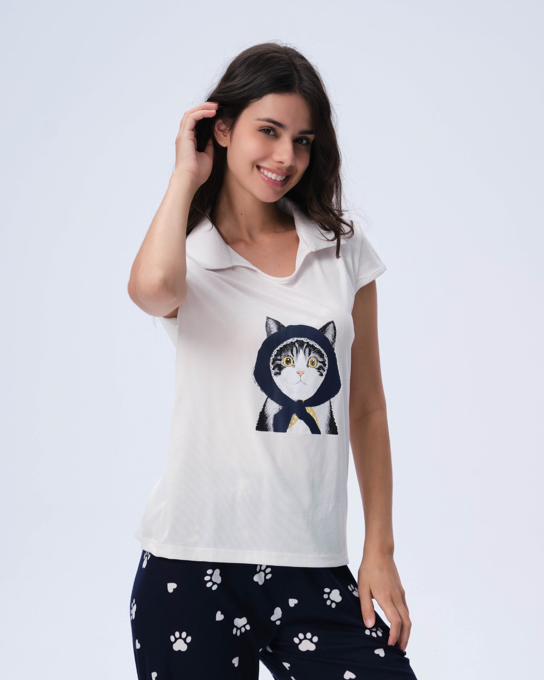 بيجامة نسائية - قطعتين (M-2XL)