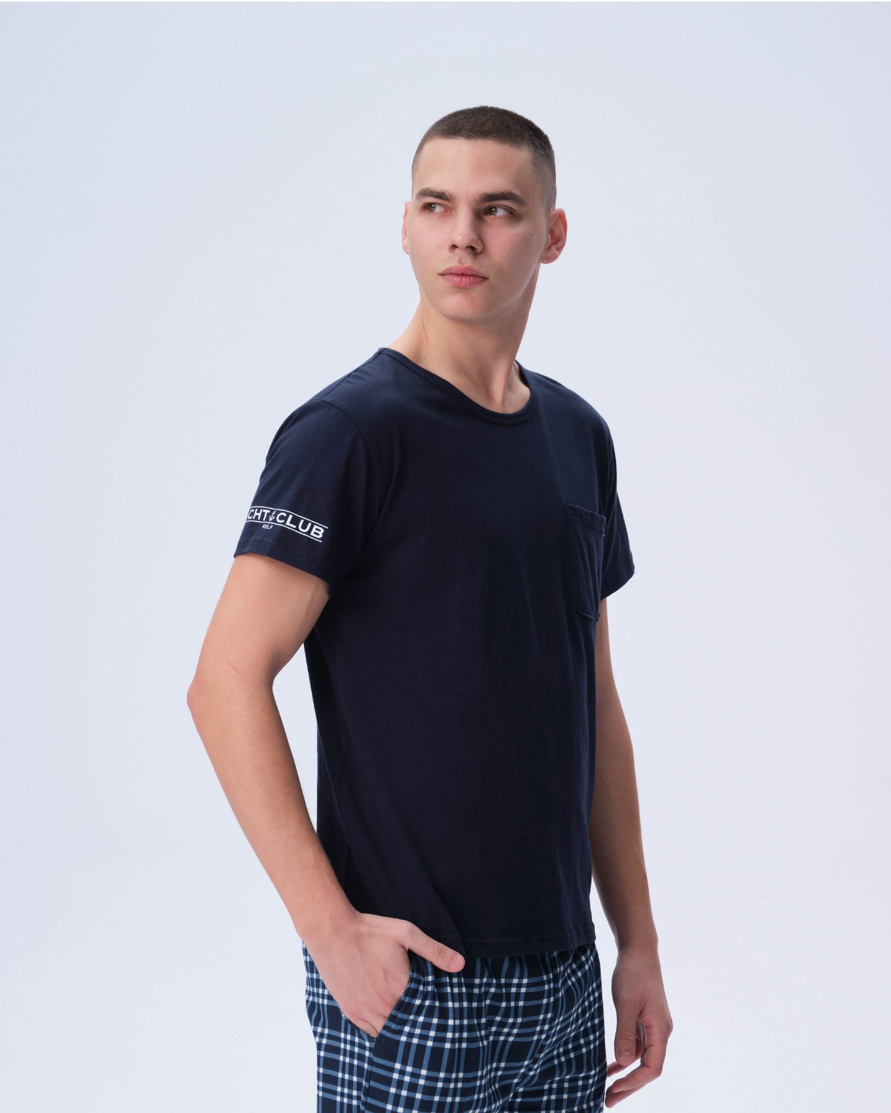 بيجامة رجالي بنطلون قصير - قطعتين (M-2XL)