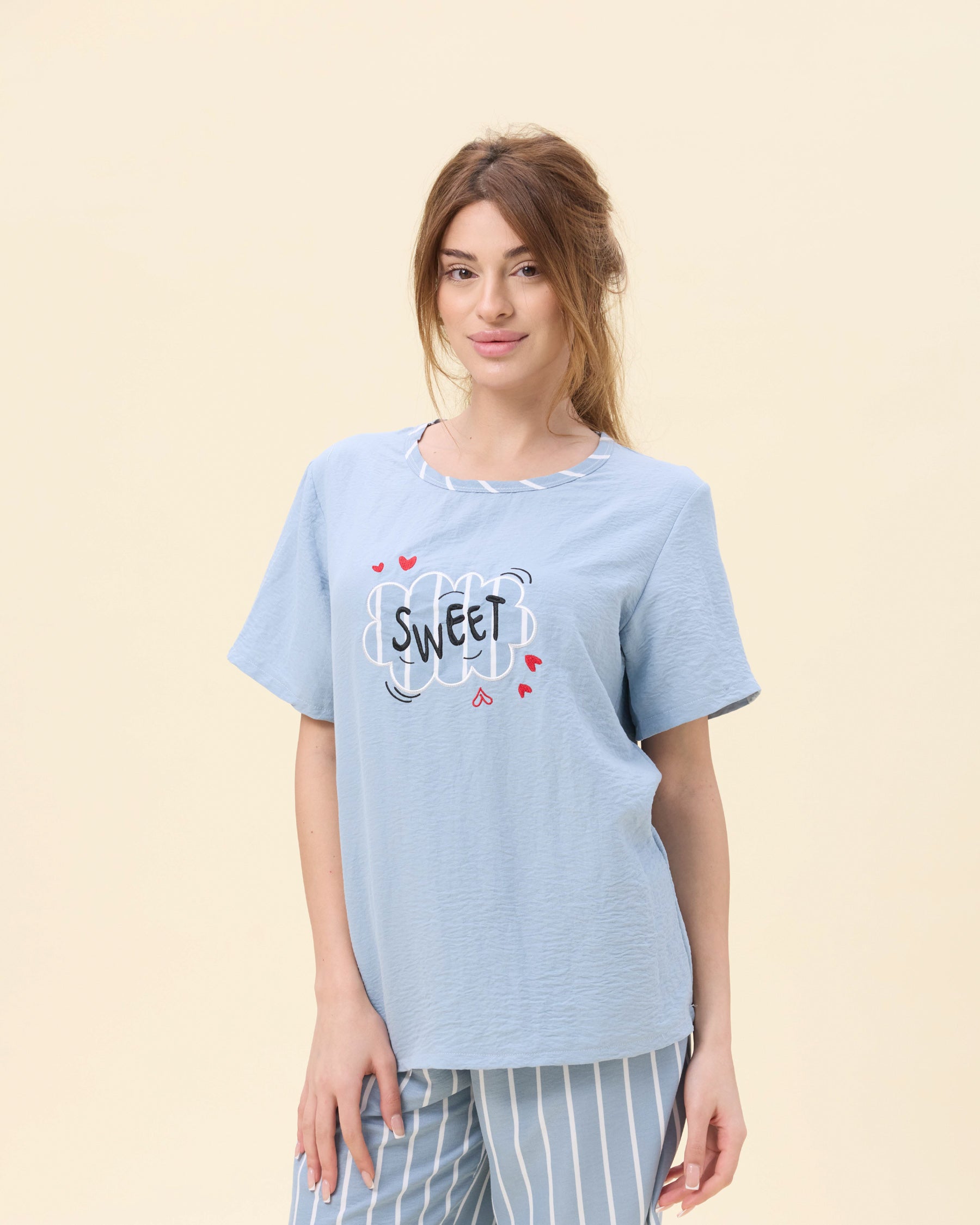 بيجامة نسائية - قطعتين (M-2XL)